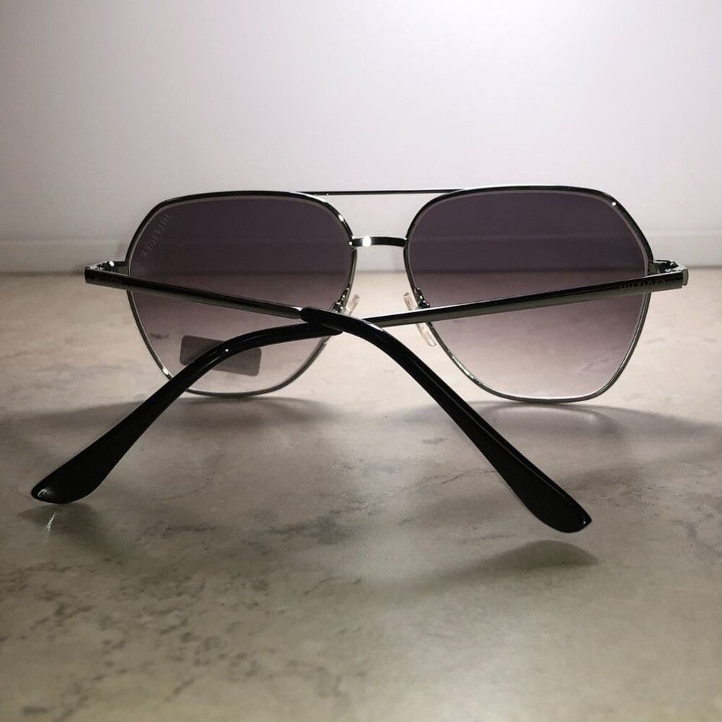 Tommy Hilfiger Tommy Hilfiger Gunmetal & Black Aviator Sunglasses Size ONE SIZE - 3 Thumbnail