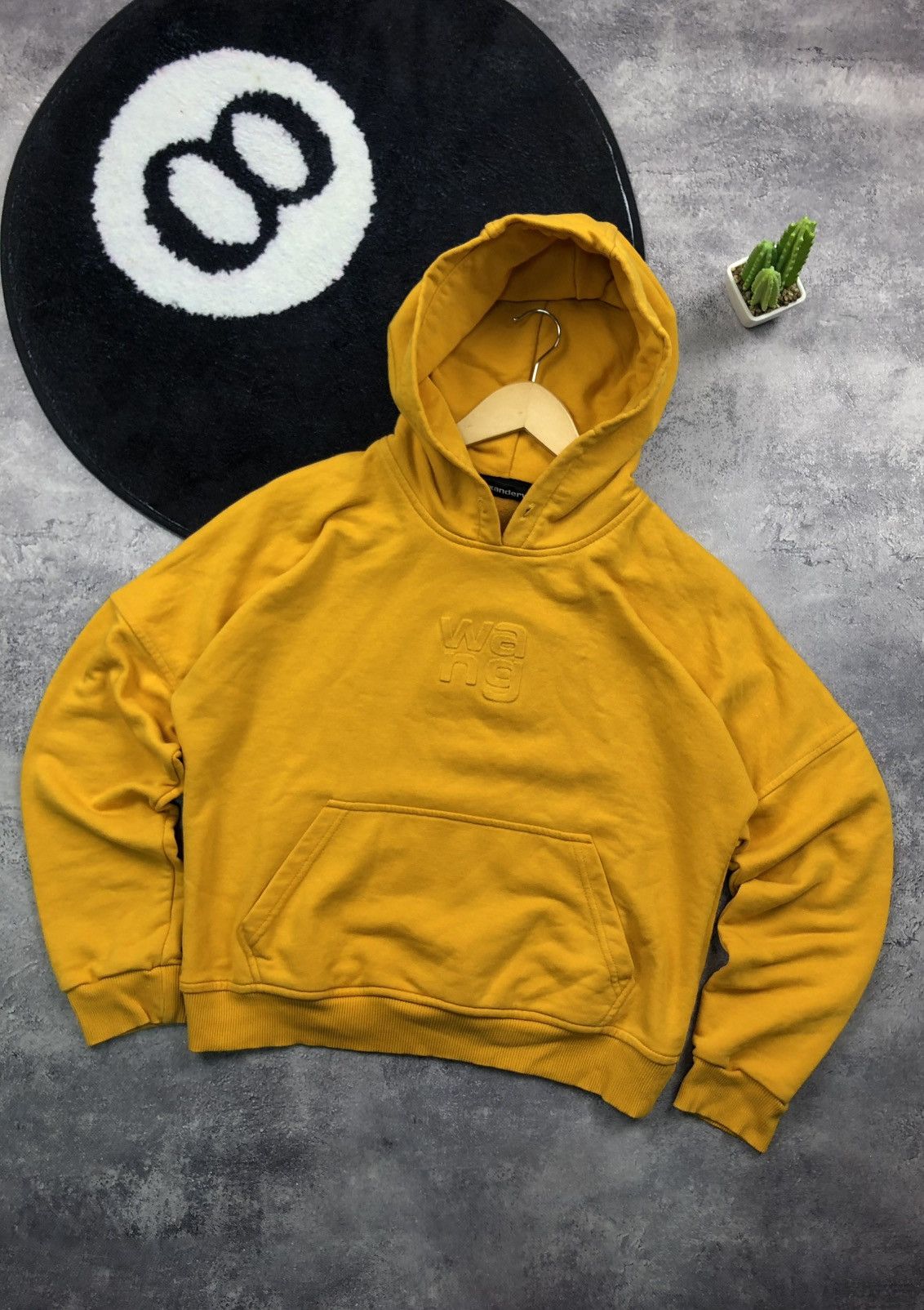Alexander Wang ALEXANDER WANG Hype Centre 3D Logo Streetwear Hoodie Yellow Size M / US 6-8 / IT 42-44 - 1 Thumbnail