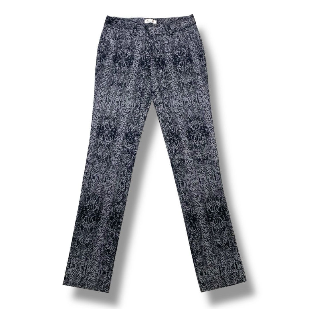 Calvin Klein × Designer × Issey Miyake Vintage Snake skin print calvin klein long pants Size 29" - 2 Thumbnail