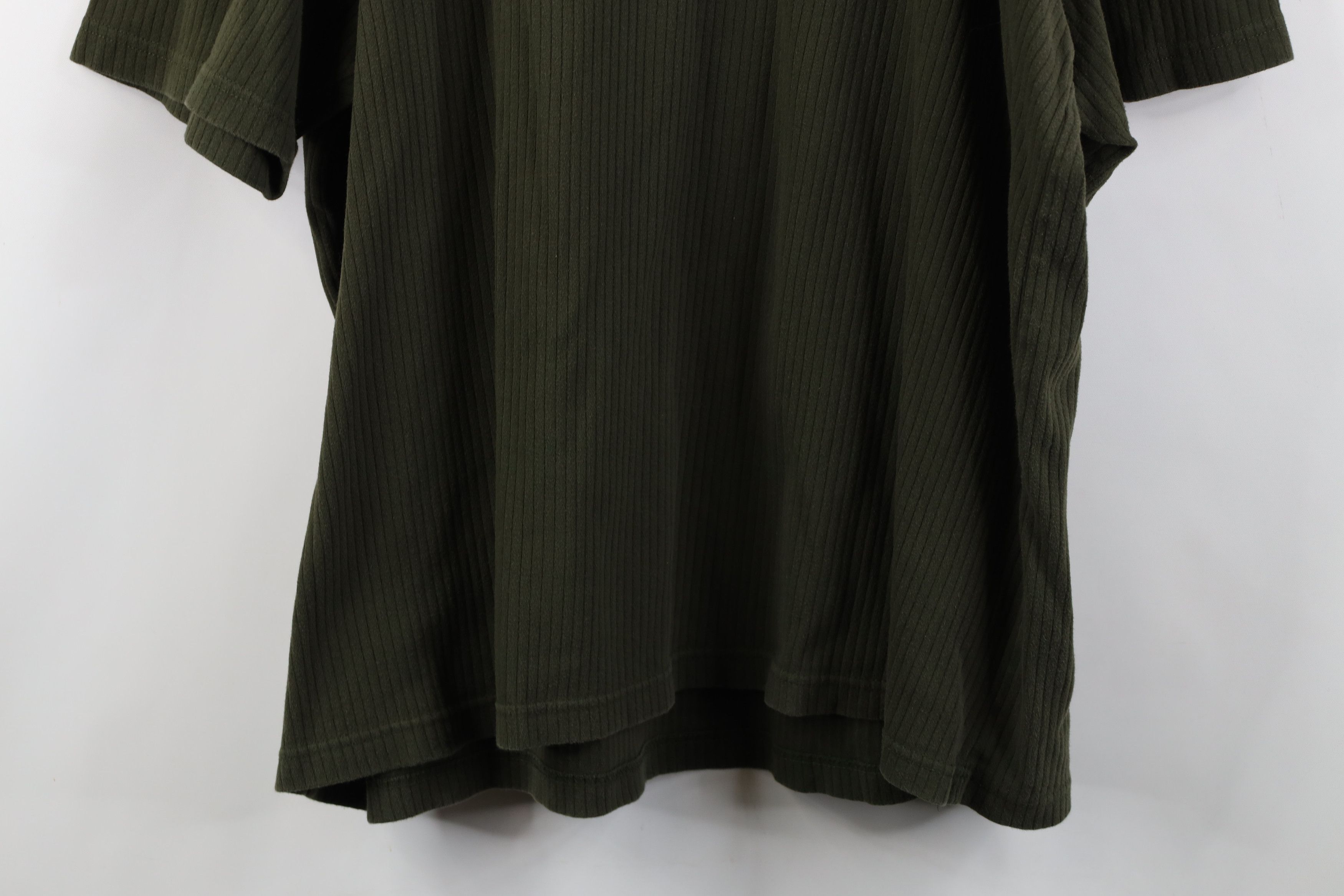 Vintage Vintage 90s Y2K Streetwear Cotton Ribbed Knit Henley T-Shirt Size US XXL / EU 58 / 5 - 14 Thumbnail