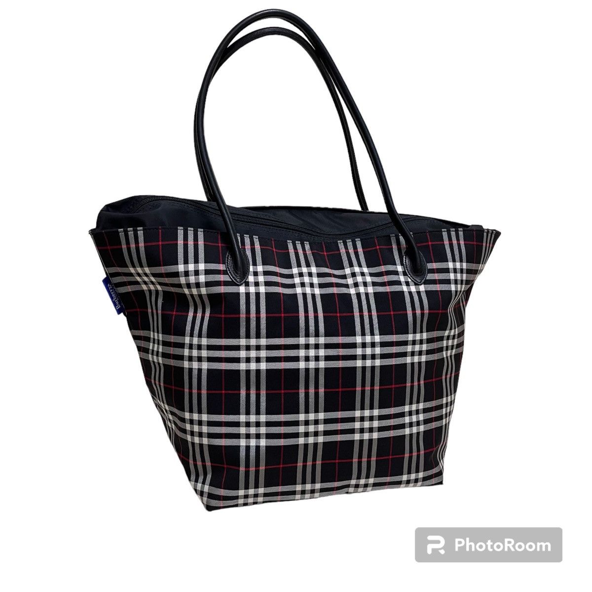 Authentic Vintage Burberry Nova Check Large Nylon Totebag