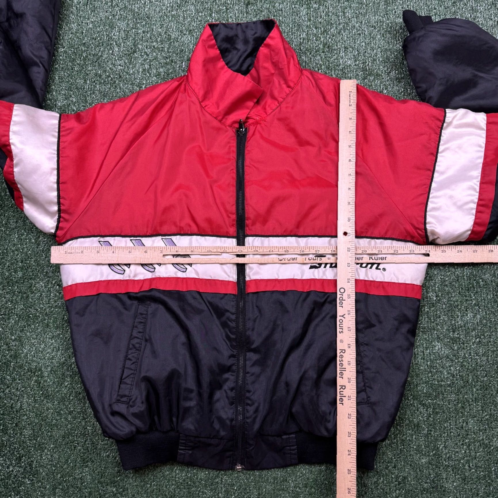 Logo 7 VINTAGE Horizon Sportswear Jacket Mens Size L Black Nylon Full Zip Snap On Logo Size US L / EU 52-54 / 3 - 3 Thumbnail