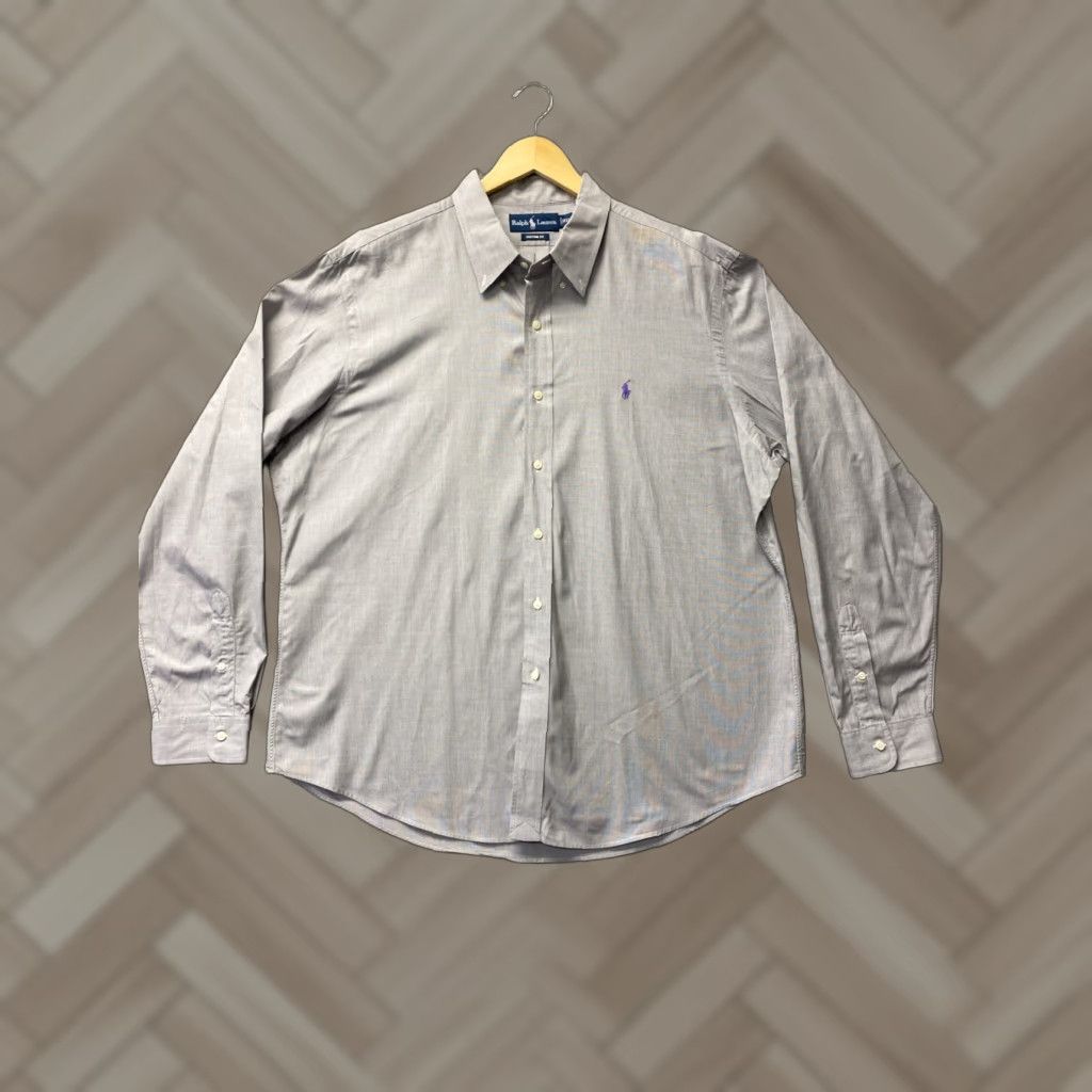 Ralph Lauren POLO RALPH LAUREN Button Down Shirt Mens XXL Classic Gray Long Sleeve Size US XXL / EU 58 / 5 - 1 Thumbnail