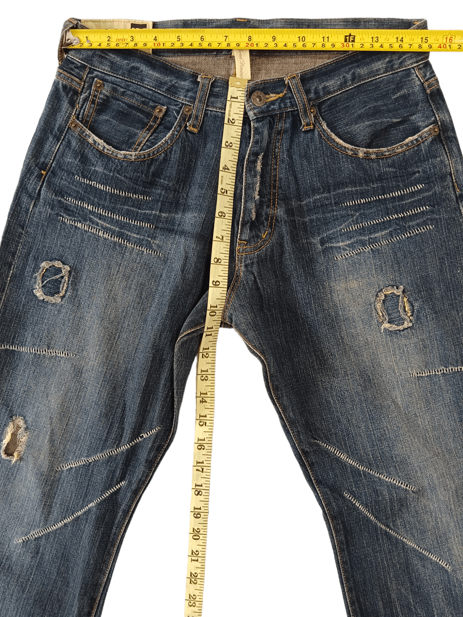 Japanese Brand 💥Modish Style💥 Clawmark Minimalist Flared Denim Size US 30 / EU 46 - 7 Thumbnail