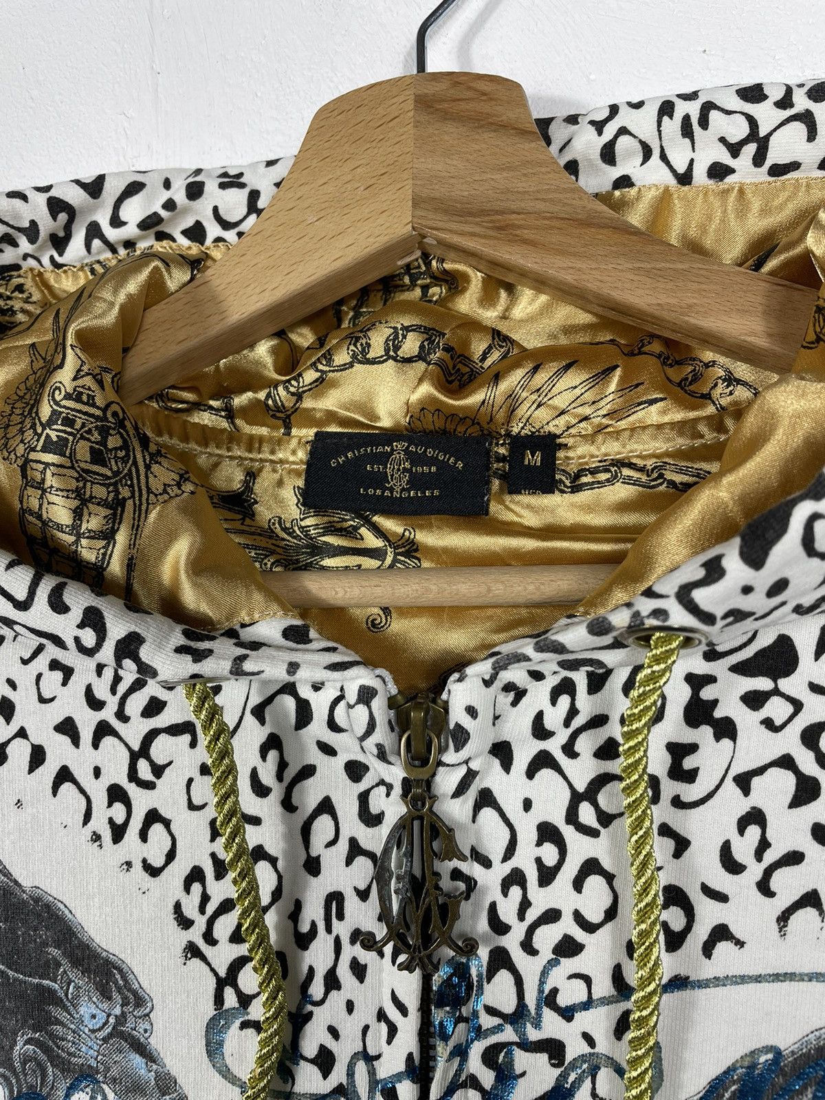 Christian Audigier × Ed Hardy × Vintage Christian Audigier Ed Hardy Retro 00s Hoodie With Crystals Size M / US 6-8 / IT 42-44 - 9 Thumbnail
