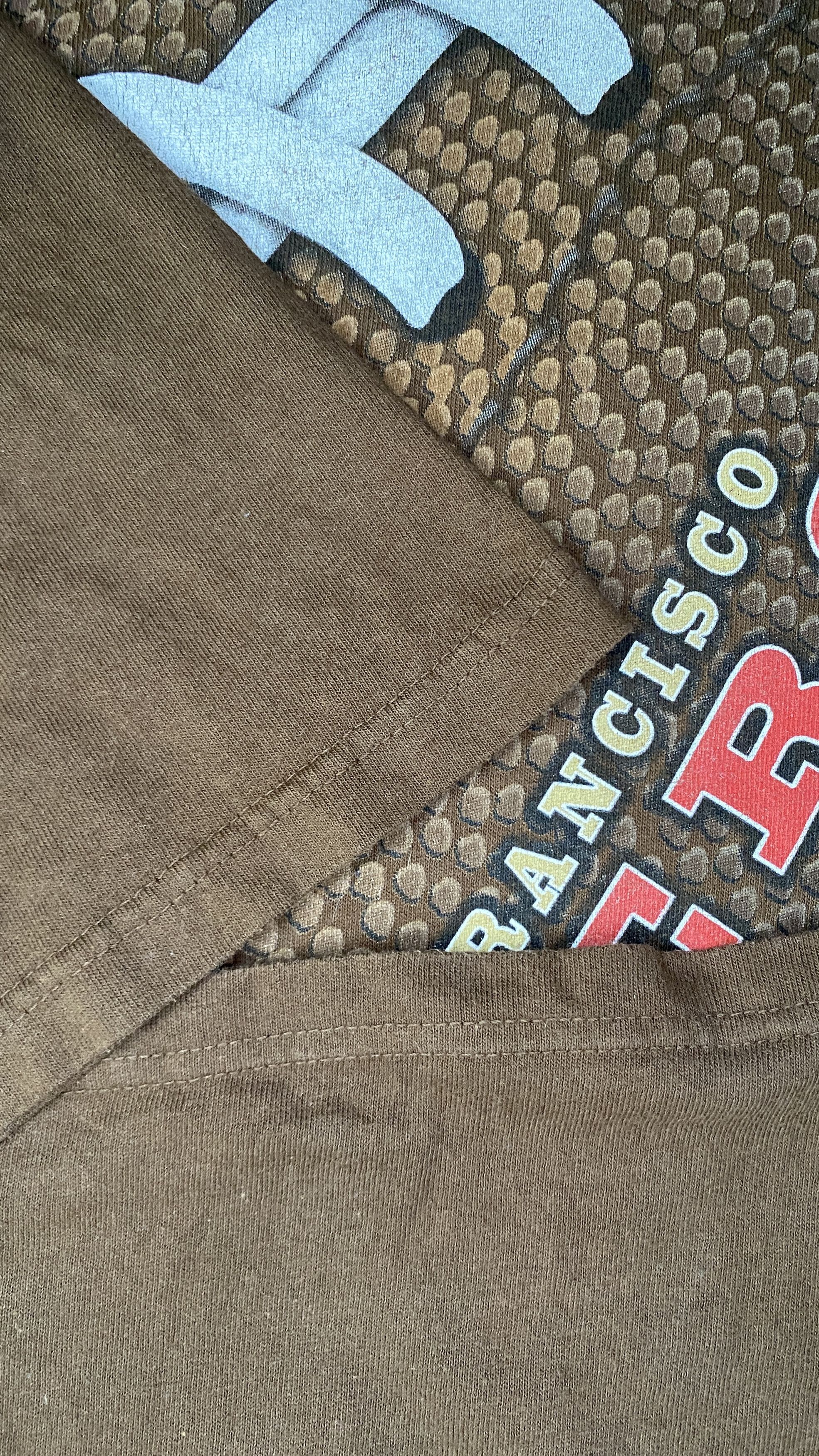 Vintage 90s SF 49ers Majestic Big Football Graphic NFL Vintage Tee Size US XXL / EU 58 / 5 - 6 Thumbnail