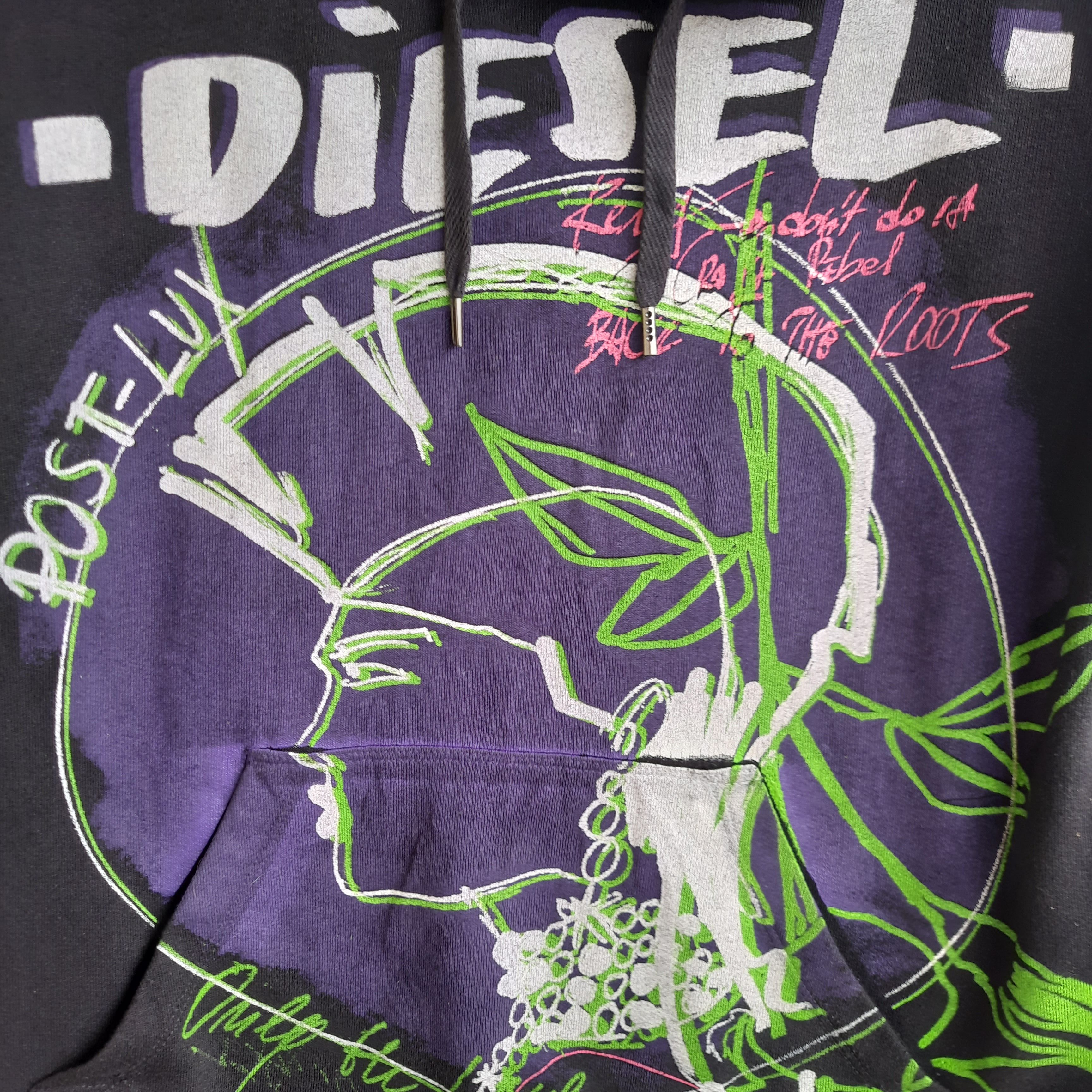 Diesel Y2K Diesel Power Punk Hoodies Size S / US 4 / IT 40 - 3 Thumbnail