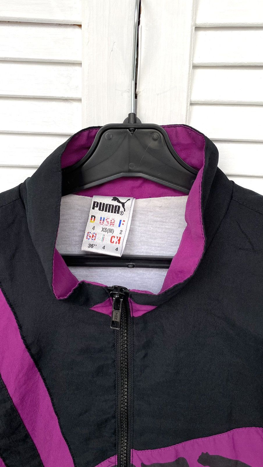Puma × Vintage Vintage Puma Track Retro Jacket 90s 80s Black Purple Size US S / EU 44-46 / 1 - 8 Thumbnail
