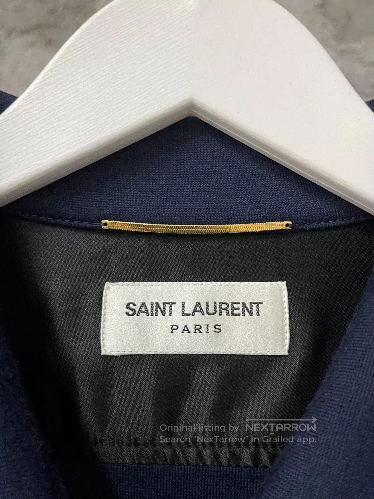 Saint Laurent Paris Saint Laurent Navy Shirt with YSL Logo. Size US XS / EU 42 / 0 - 6 Thumbnail