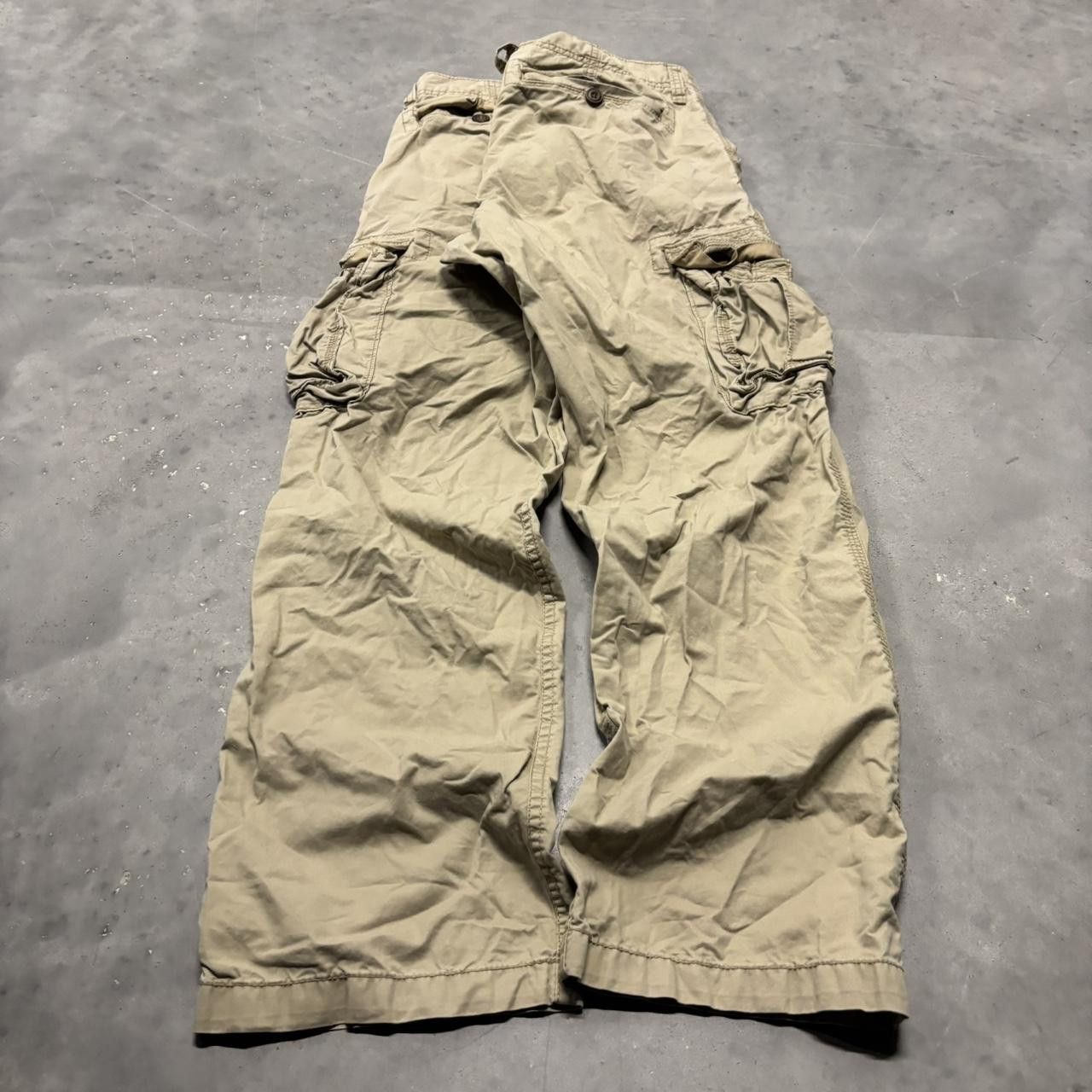 Japanese Brand × Vintage Crazy Vintage Y2K/2000s Khaki Streetwear Skater Cargo Pants! Size US 34 / EU 50 - 4 Thumbnail
