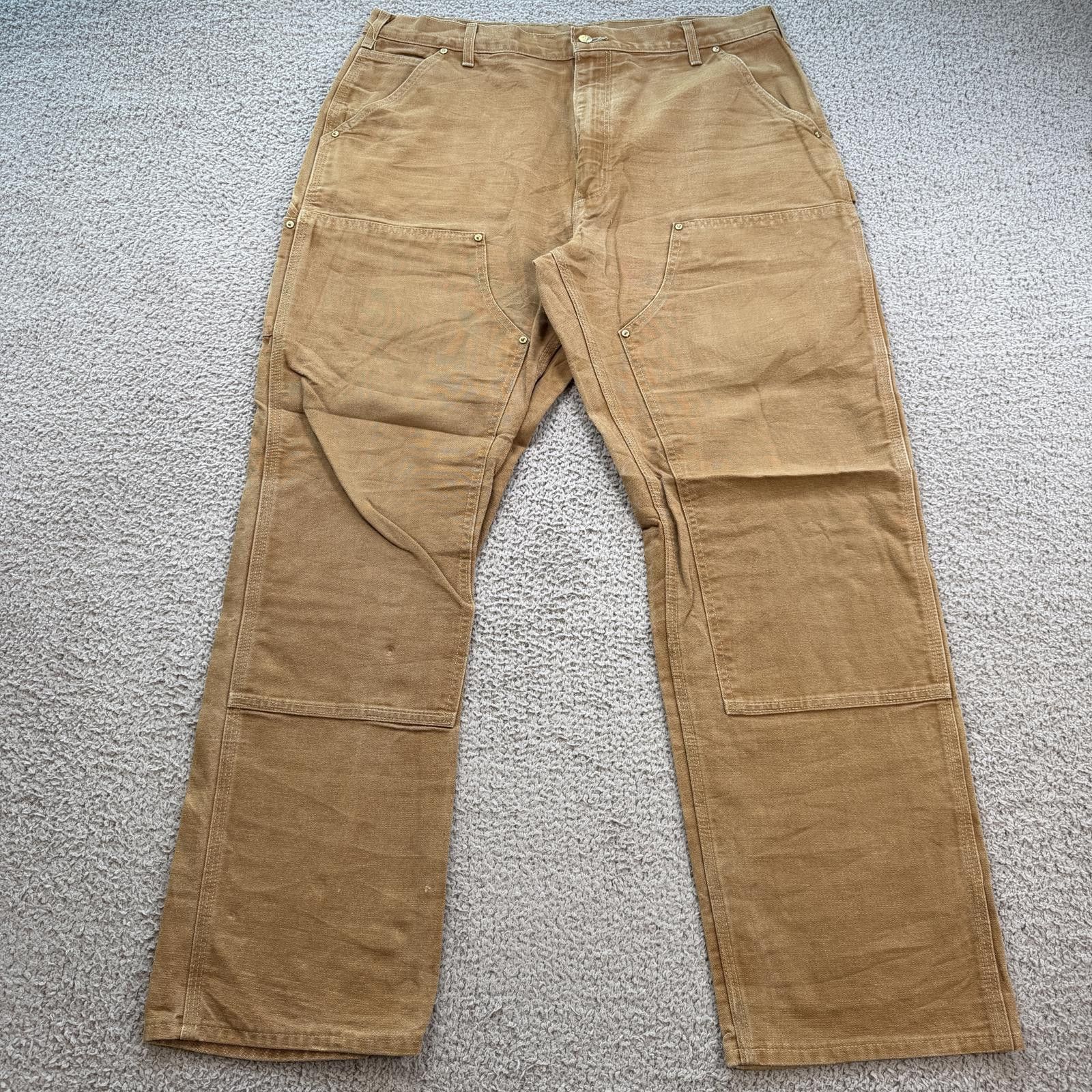 Vintage Carhartt B11 Double Knee Work Pants USA Brown 38x32