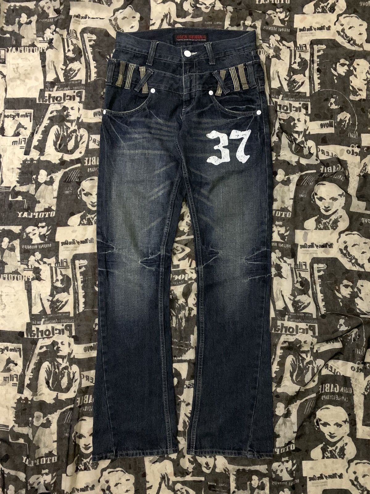 Hysteric Glamour 💥Japanese Flare Jack Serika Double Waist Wing Pocket Size US 29 - 3 Thumbnail