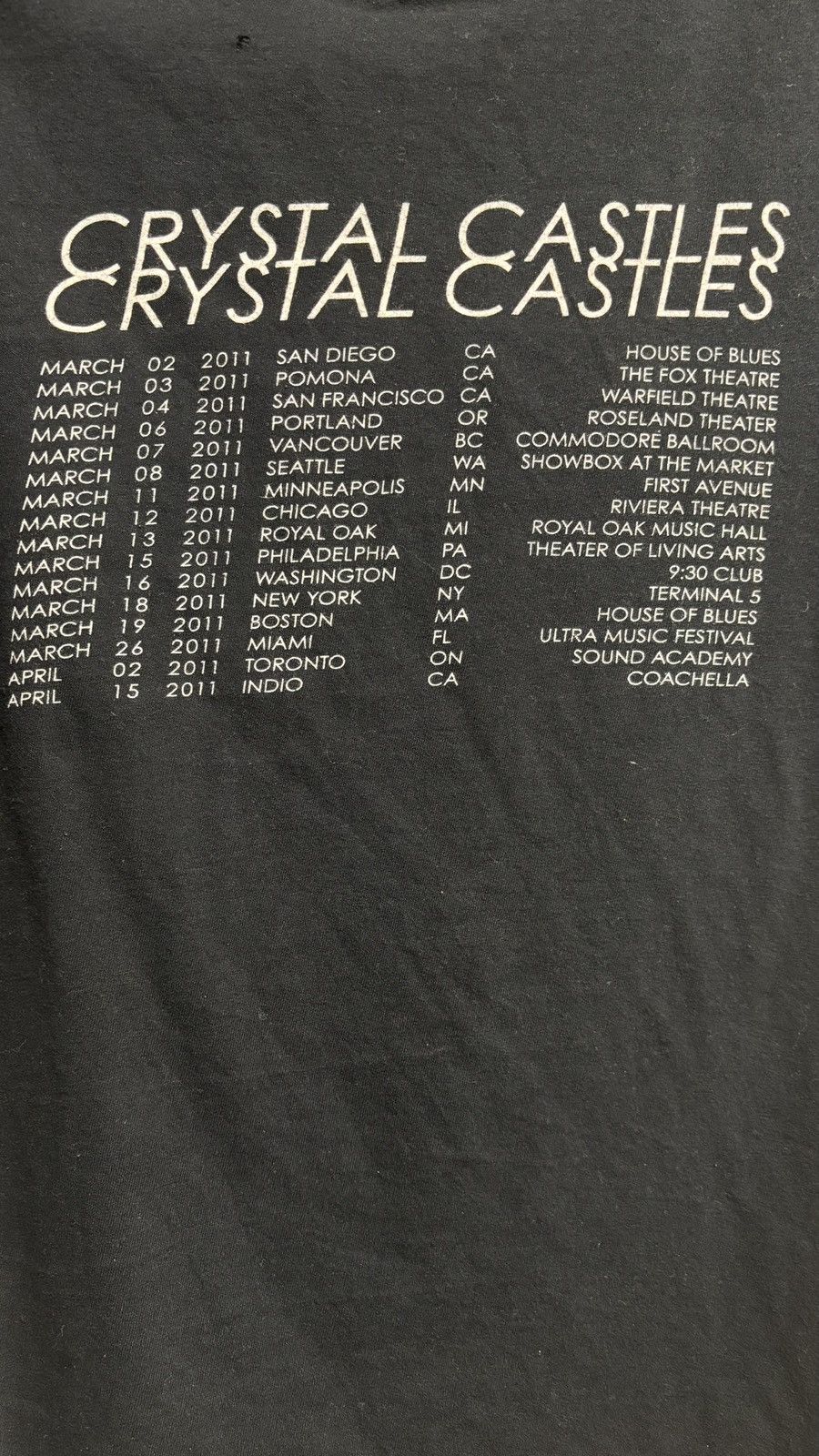 Band Tees Crystal Castles (ll) Album Tee Size US S / EU 44-46 / 1 - 4 Thumbnail
