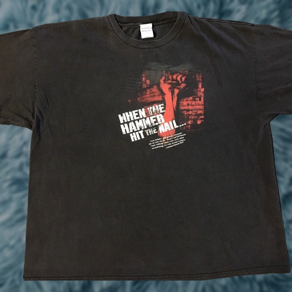 Vintage VINTAGE 90s Jesus Shirt XXL Black Short Sleeve Men Grunge Biker Religion Christianity Funny Rock USA Size US XXL / EU 58 / 5 - 1 Thumbnail