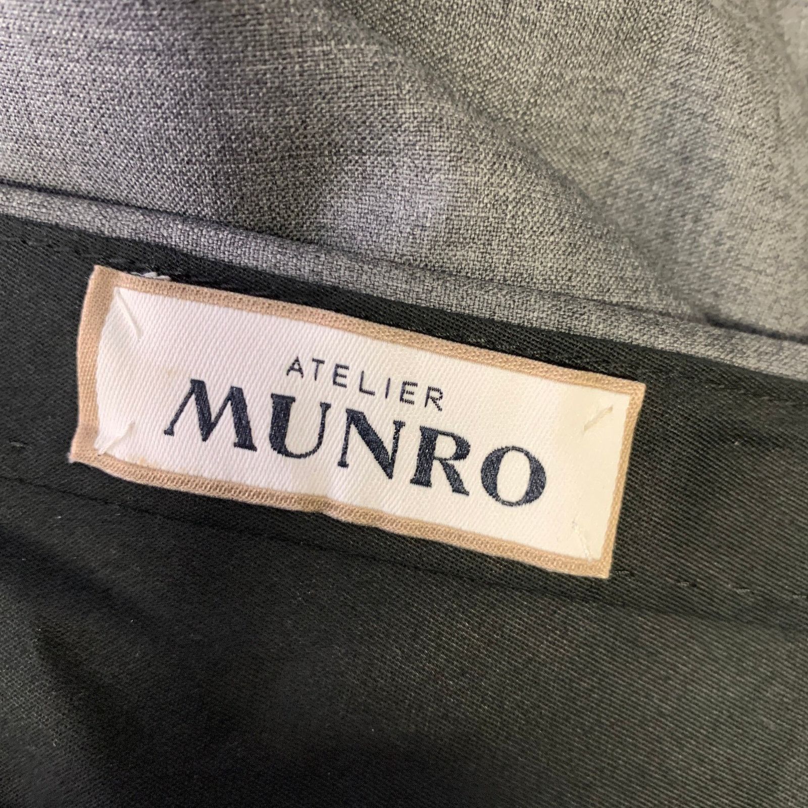 Other ATELIER MUNRO Size 32 Grey Wool Slim Fit Dress Pants Size US 32 / EU 48 - 6 Thumbnail