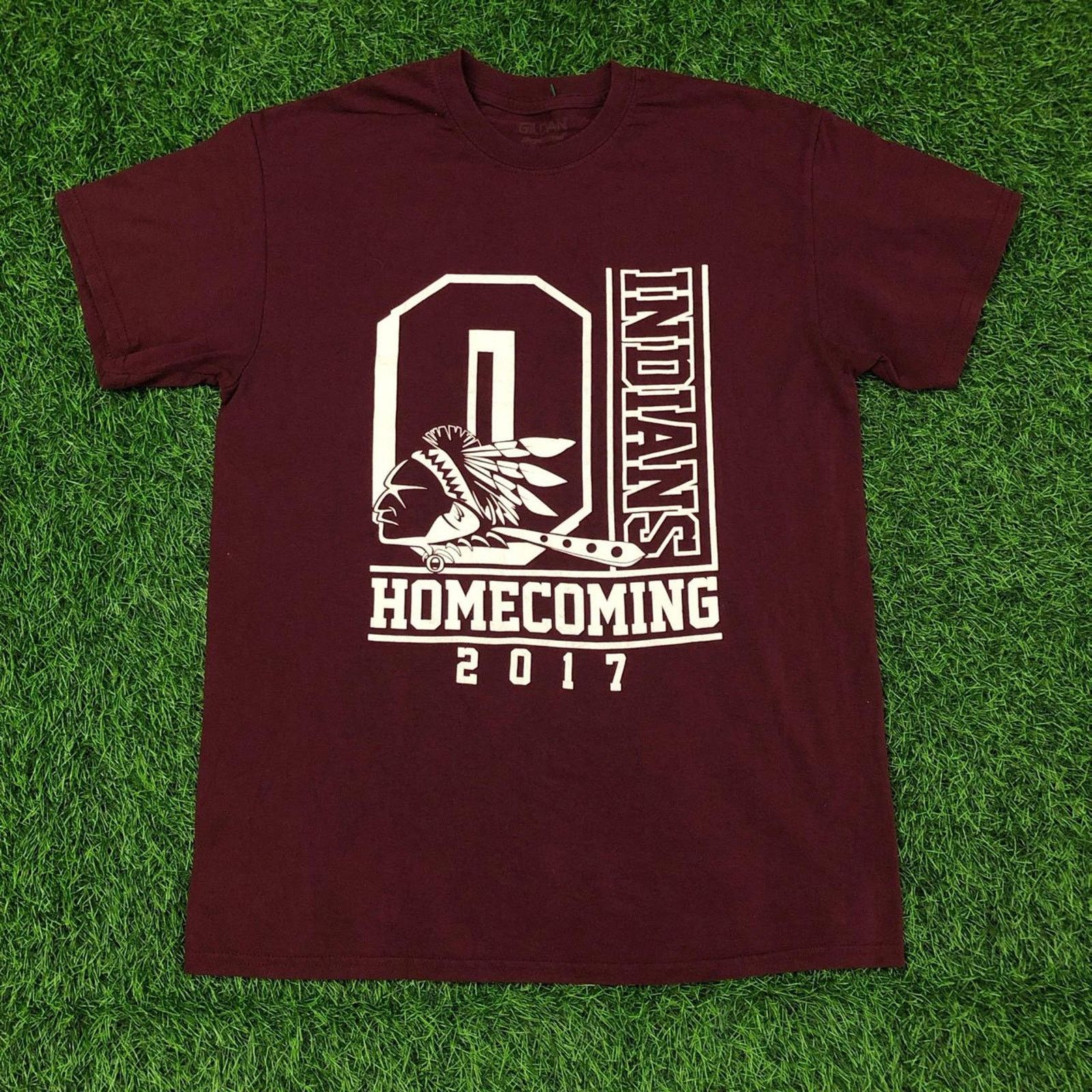 Gildan Maroon ‘Indians Homecoming’ 2017 Graphic Number Tee Size US M / EU 48-50 / 2 - 1 Thumbnail