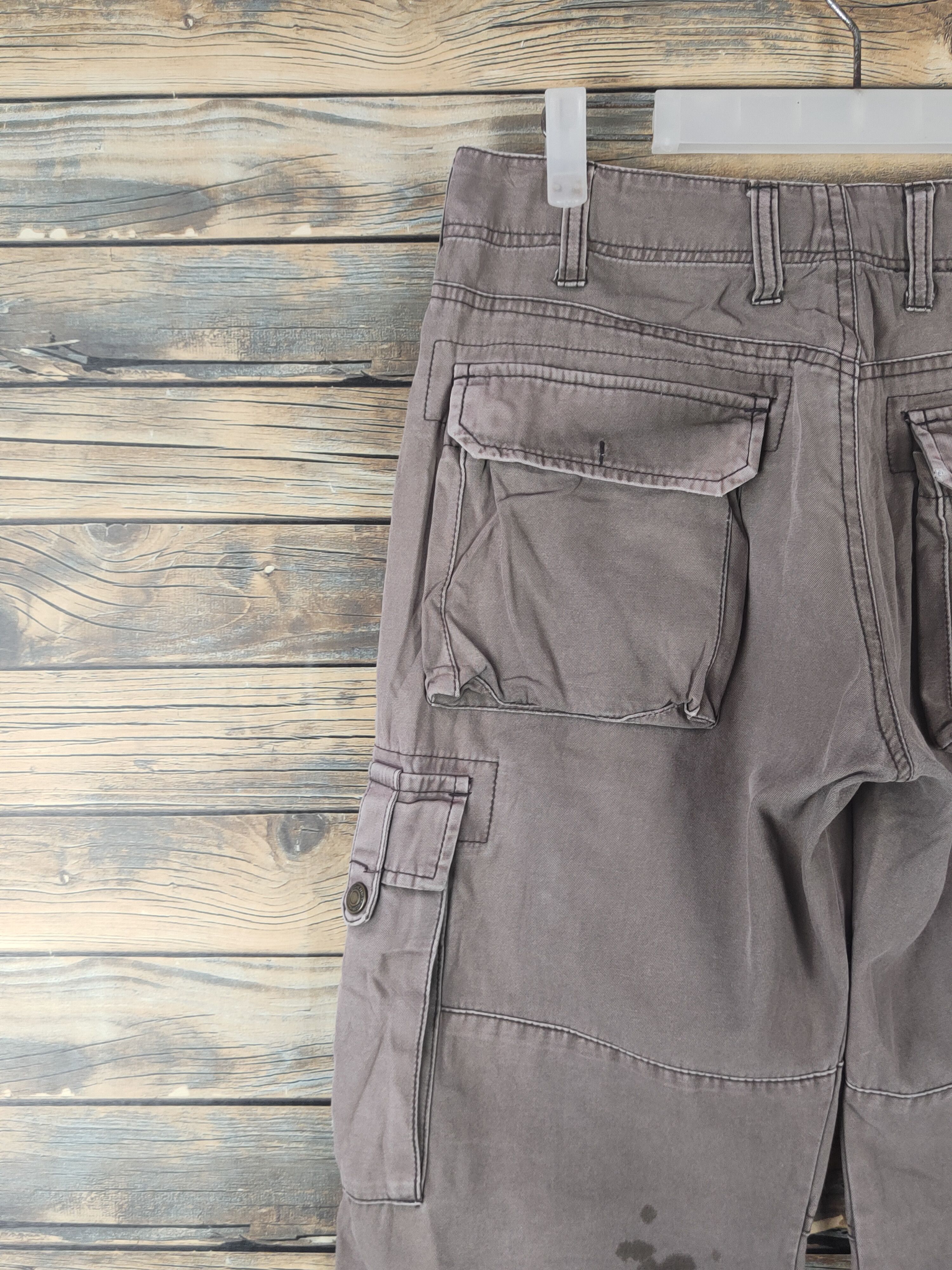 Japanese Brand DL Japanese Brand Brown Faded Multipocket Cargo Pants #1644 Size US 30 / EU 46 - 8 Thumbnail