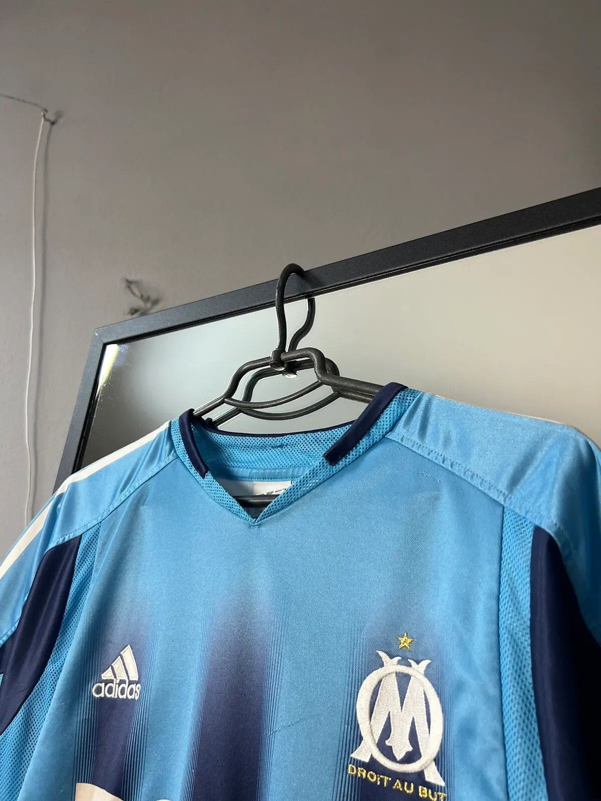 Adidas × Vintage Vintage Blockcore Y2K Marseille 2004 soccer Adidas France Size US S / EU 44-46 / 1 - 2 Thumbnail