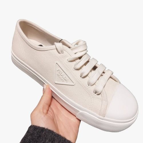 Prada o1mt1gz0526 Cotton Gabardine Sneakers in Light Beige Size US 10 / EU 43 - 1 Thumbnail