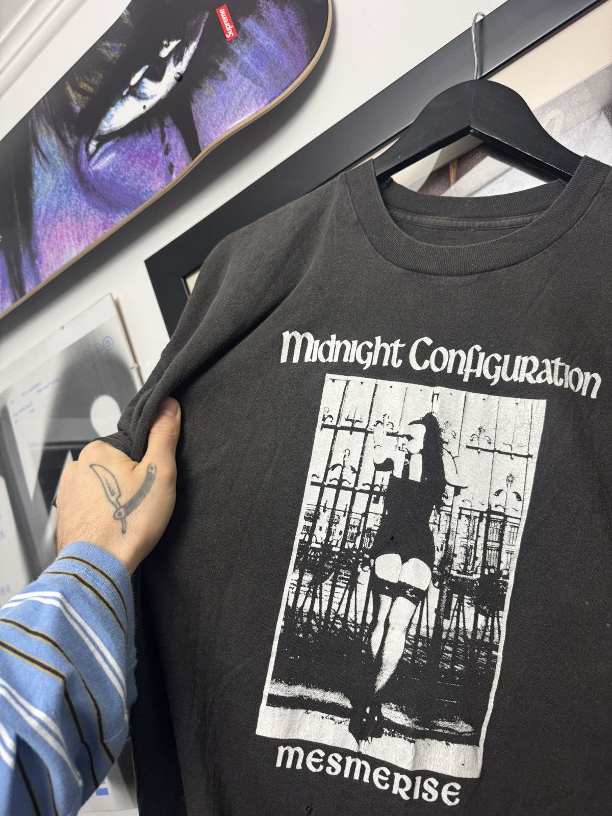Vintage Vintage 90s Midnight Configuration Post Punk Band Tee Goth Size US L / EU 52-54 / 3 - 3 Thumbnail