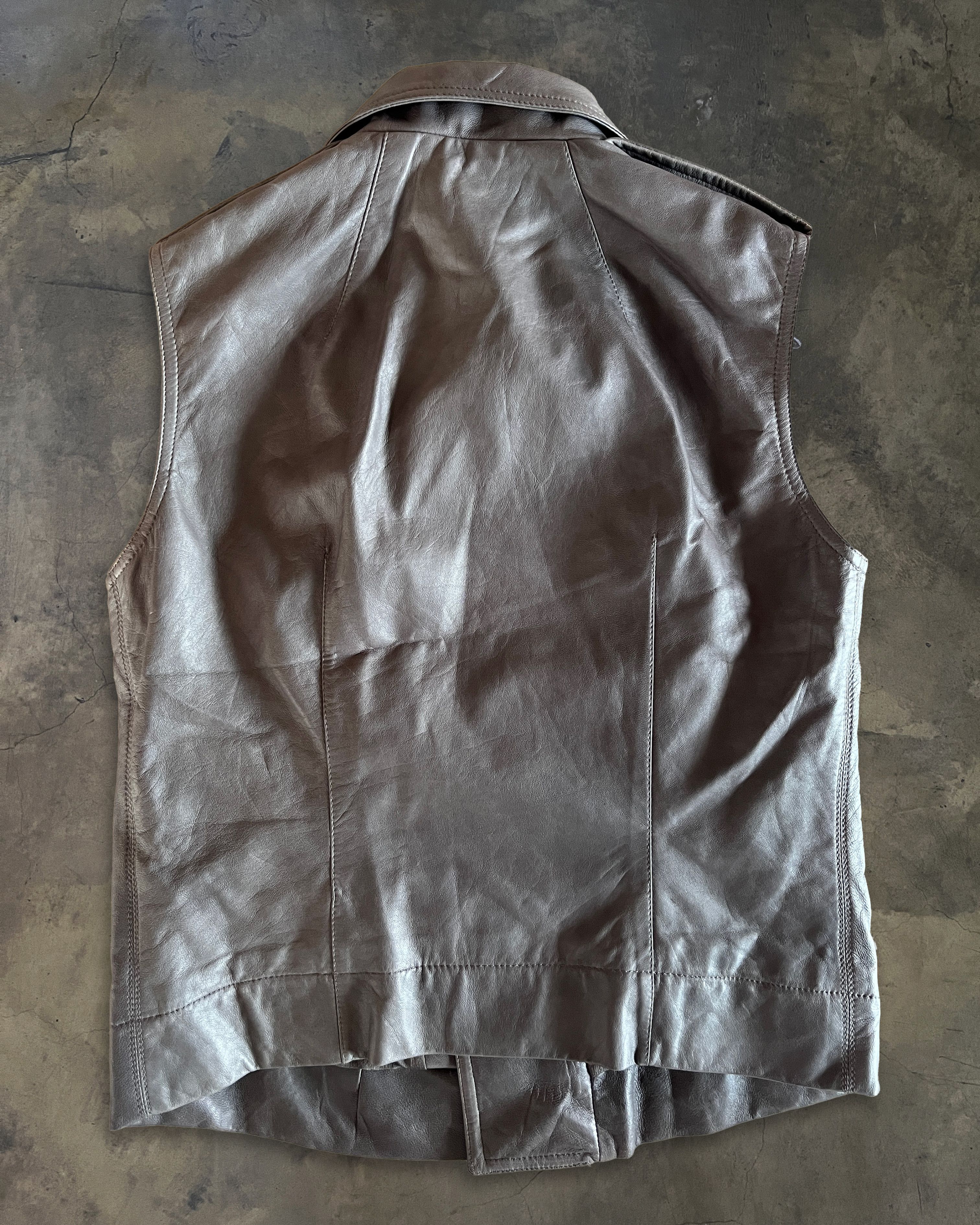 Rick Owens RICK OWENS SS2014 "VICIOUS" LEATHER BIKER VEST Size US XS / EU 42 / 0 - 3 Thumbnail