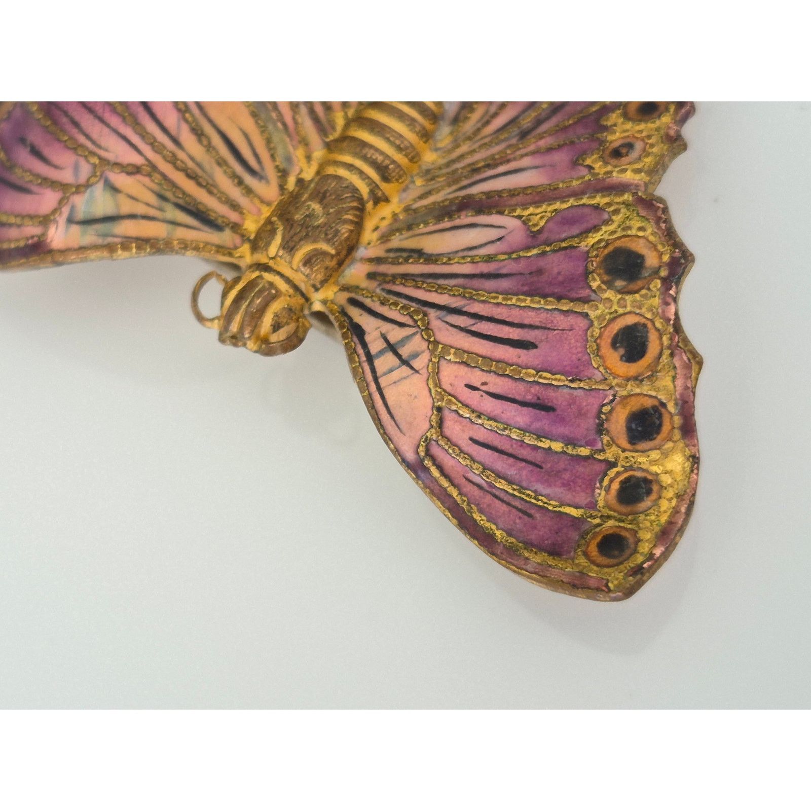 Other Vintage Purple Brass C Clasp Butterfly Brooch Size ONE SIZE - 4 Thumbnail