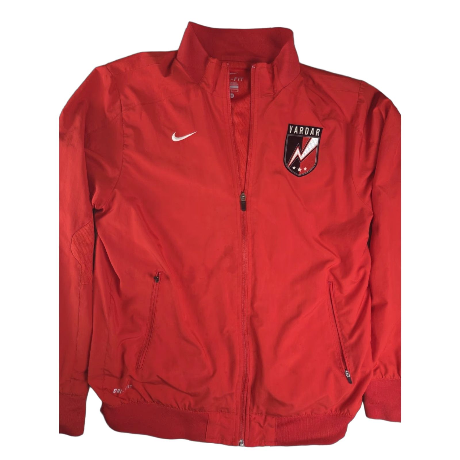 Nike Nike Dri Fit Jacket Vardar Soccer Futbol Red Mens Medium Full Zip Distressed Size US M / EU 48-50 / 2 - 1 Thumbnail