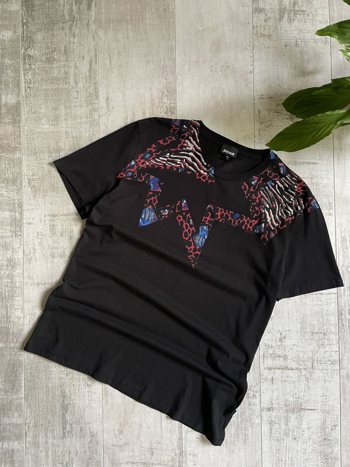 Just Cavalli Just Cavalli T-Shirt Black Star Print Size US XL / EU 56 / 4 - 2 Thumbnail