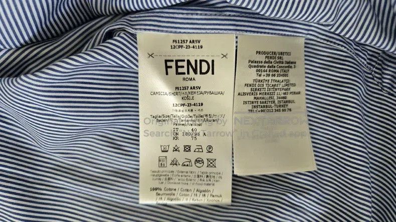 Fendi Fendi size 40 Blue Shirt, Can Be Short or Long Sleeve Size US XS / EU 42 / 0 - 6 Thumbnail