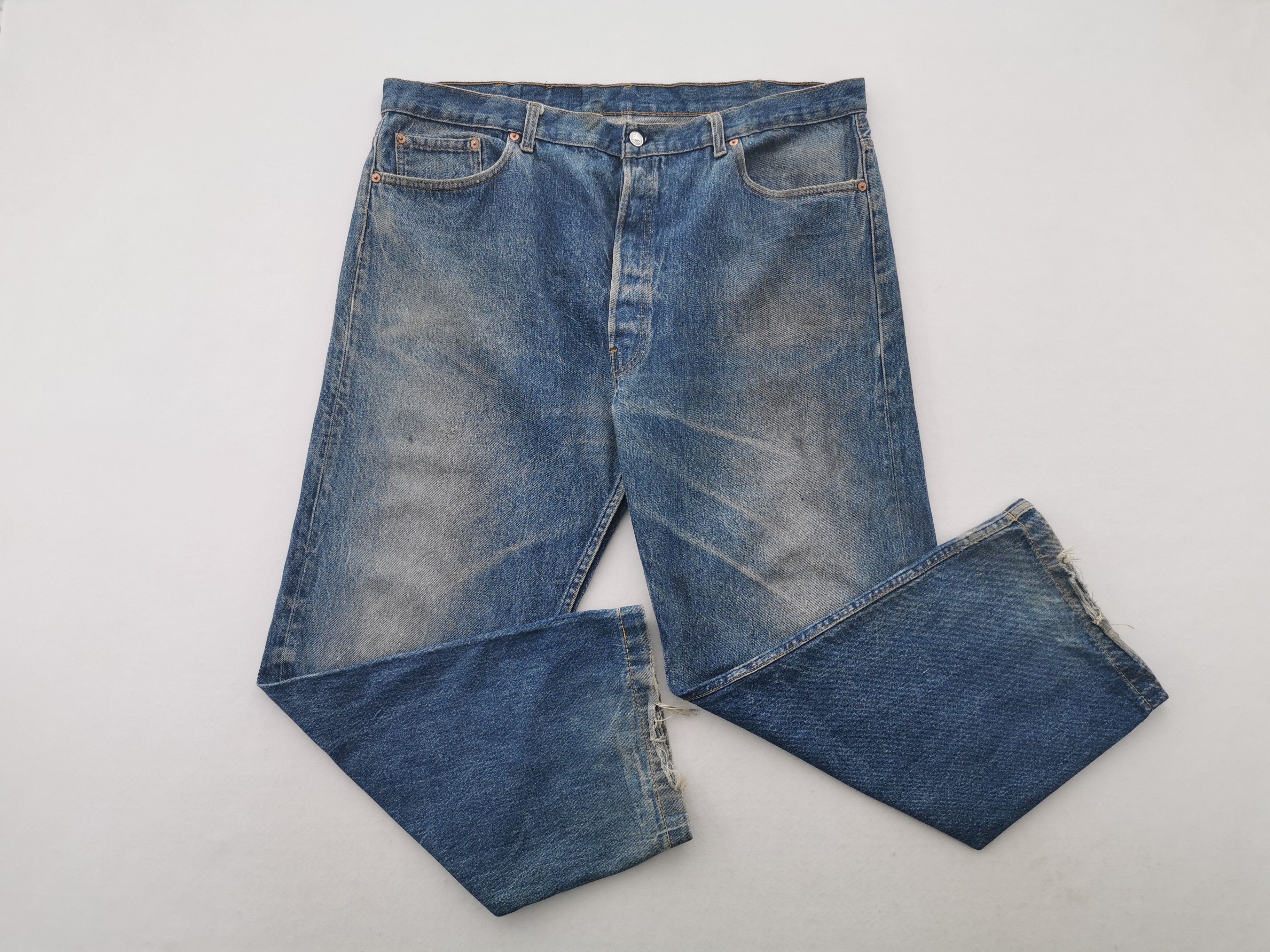 Levi's Distressed Vintage 90s Levis Lot 501 Denim Made In Japan Size US 41 - 4 Thumbnail