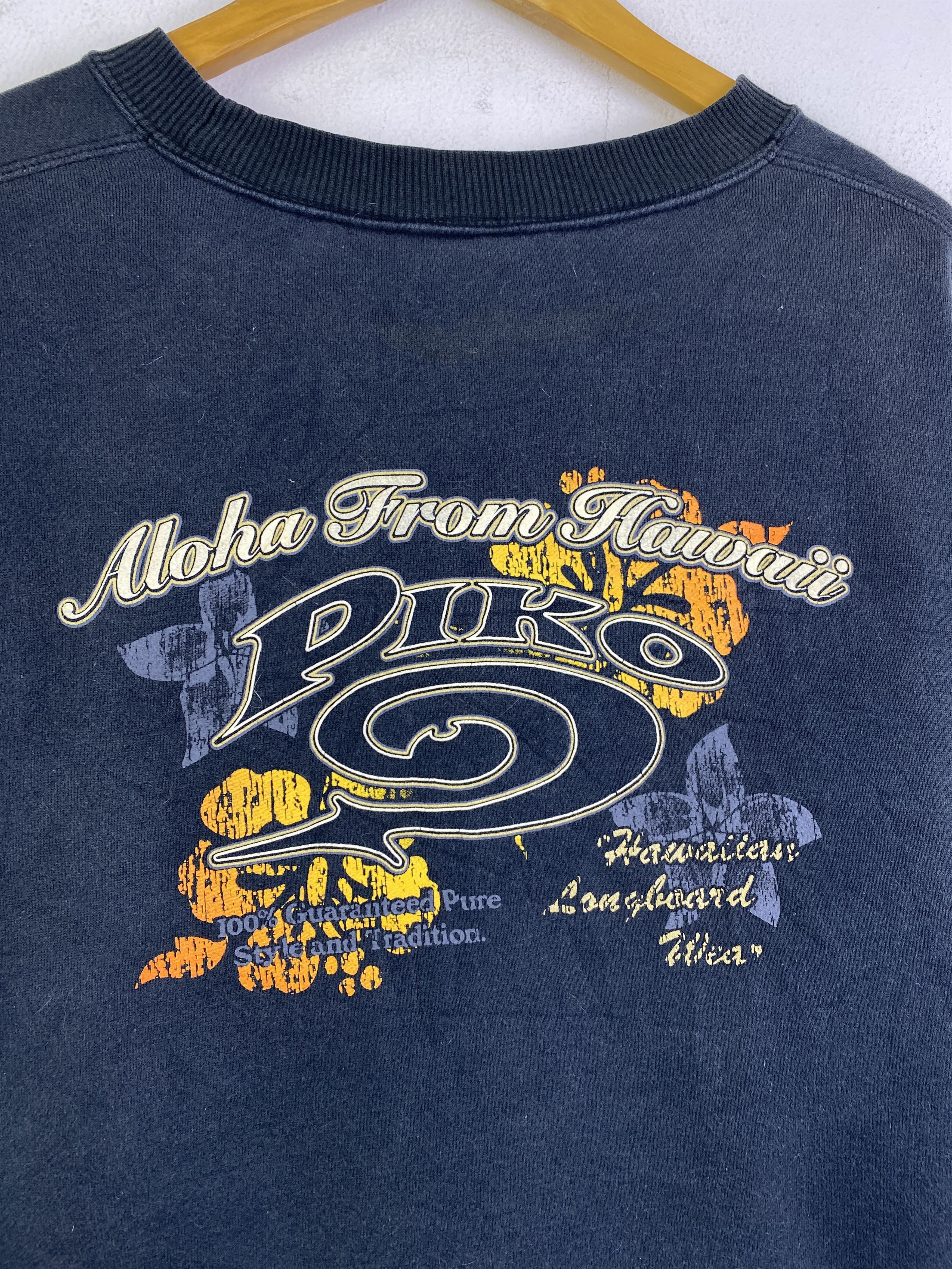 Vintage Vintage Piko Hawaii Backhit Wording Sweatshirt SH0307 Size US XL / EU 56 / 4 - 9 Thumbnail