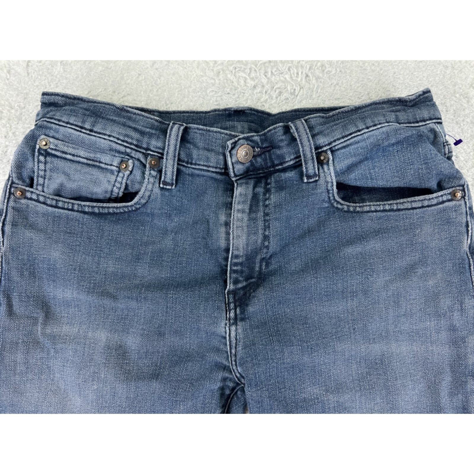 Levi's Levis Jeans Mens 30x32 Blue Denim Straight 502 Slim 5-Pocket Cotton Blend Mid Rise Vintage No N/A Size US 30 / EU 46 - 4 Thumbnail