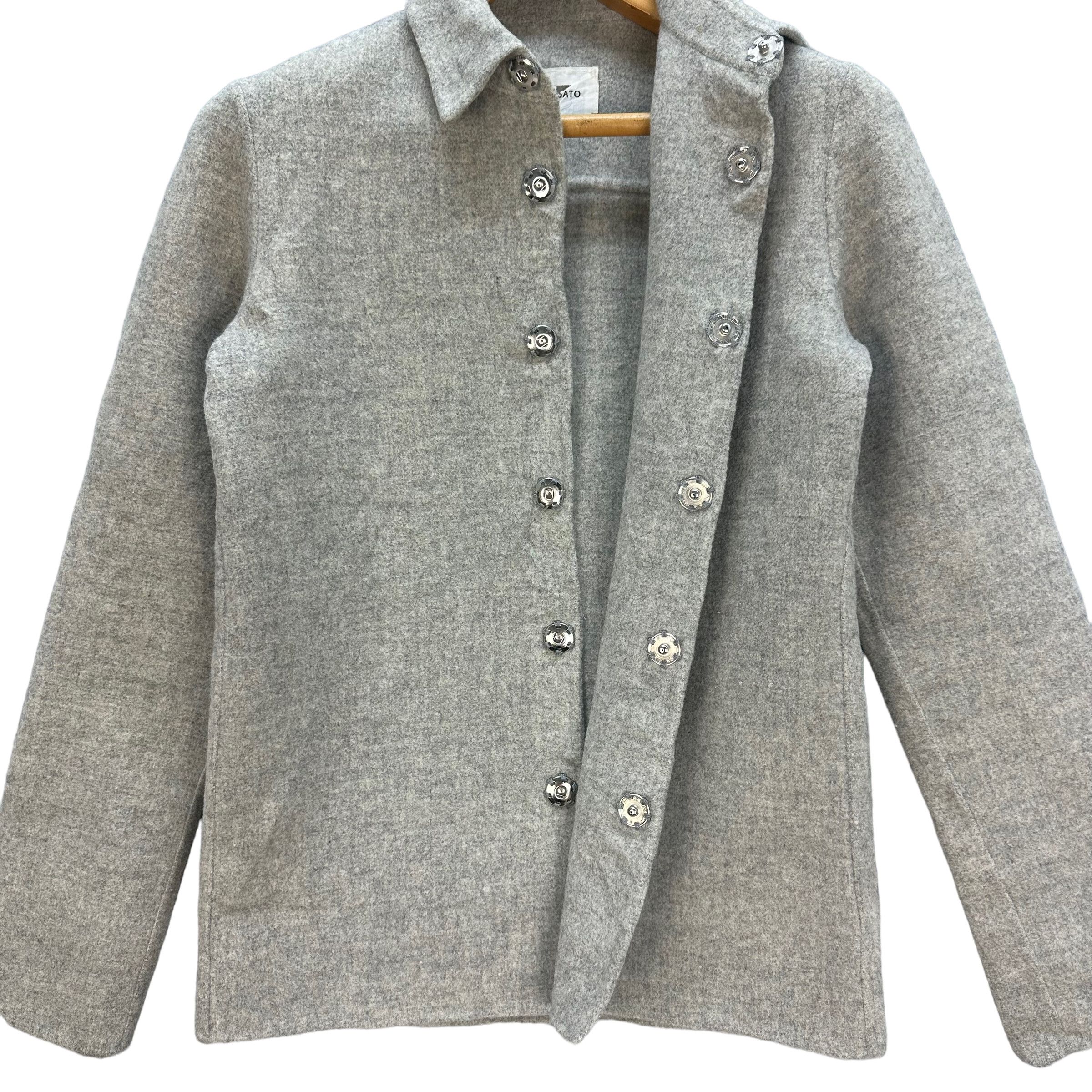 Issey Miyake TSUMORI CHISATO SNAP BUTTON WOOL SHIRT #7871-186 Size S / US 4 / IT 40 - 6 Thumbnail