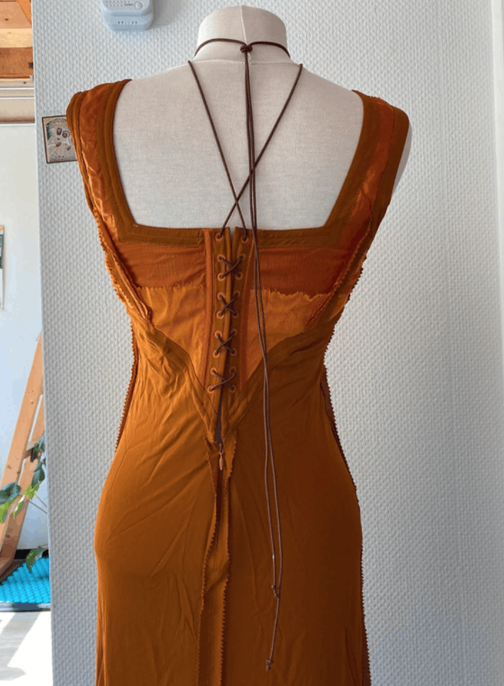 Jean Paul Gaultier × Vintage Jean Paul Gaultier Mesh Dress Corset Bondage Lace upVintage Size M / US 6-8 / IT 42-44 - 8 Thumbnail