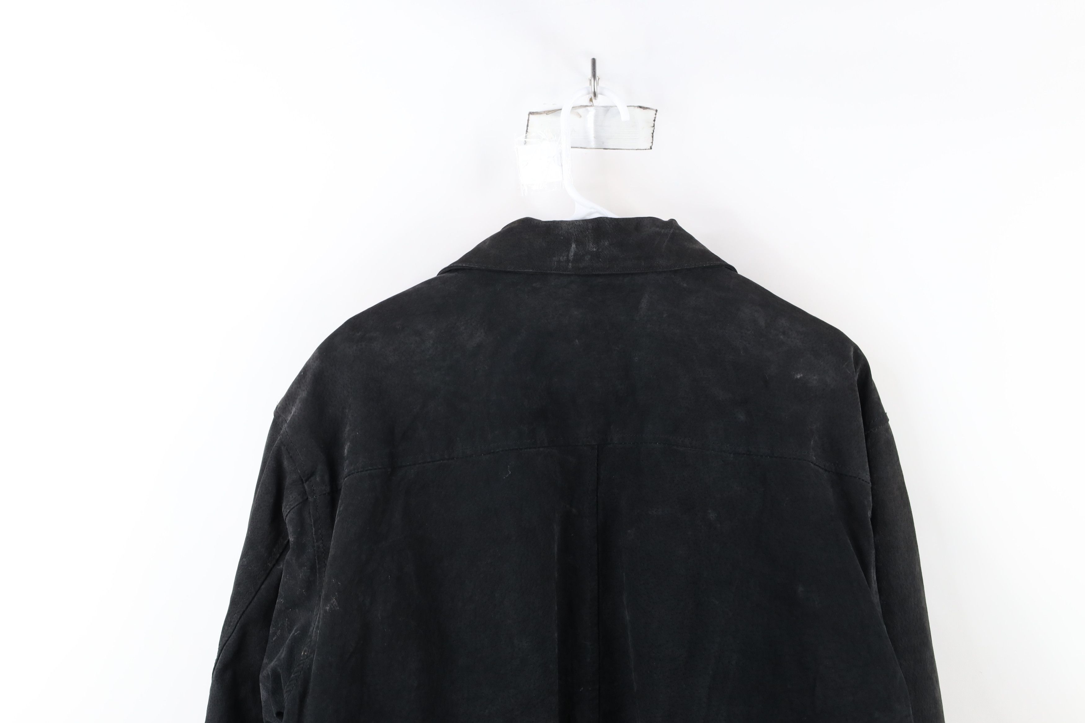Vintage Vintage 90s Streetwear Leather Flight Bomber Jacket Black Size US M / EU 48-50 / 2 - 14 Thumbnail