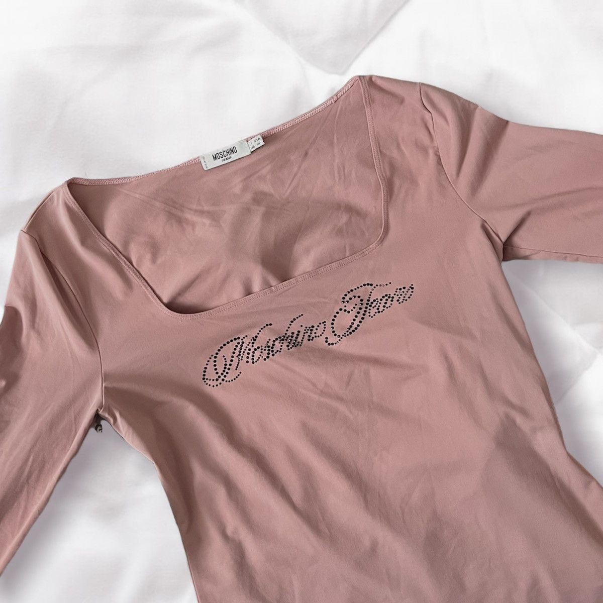 Moschino MOSCHINO JEANS y2k rhinestone bling square-neck long sleeve Size XL / US 12-14 / IT 48-50 - 4 Thumbnail