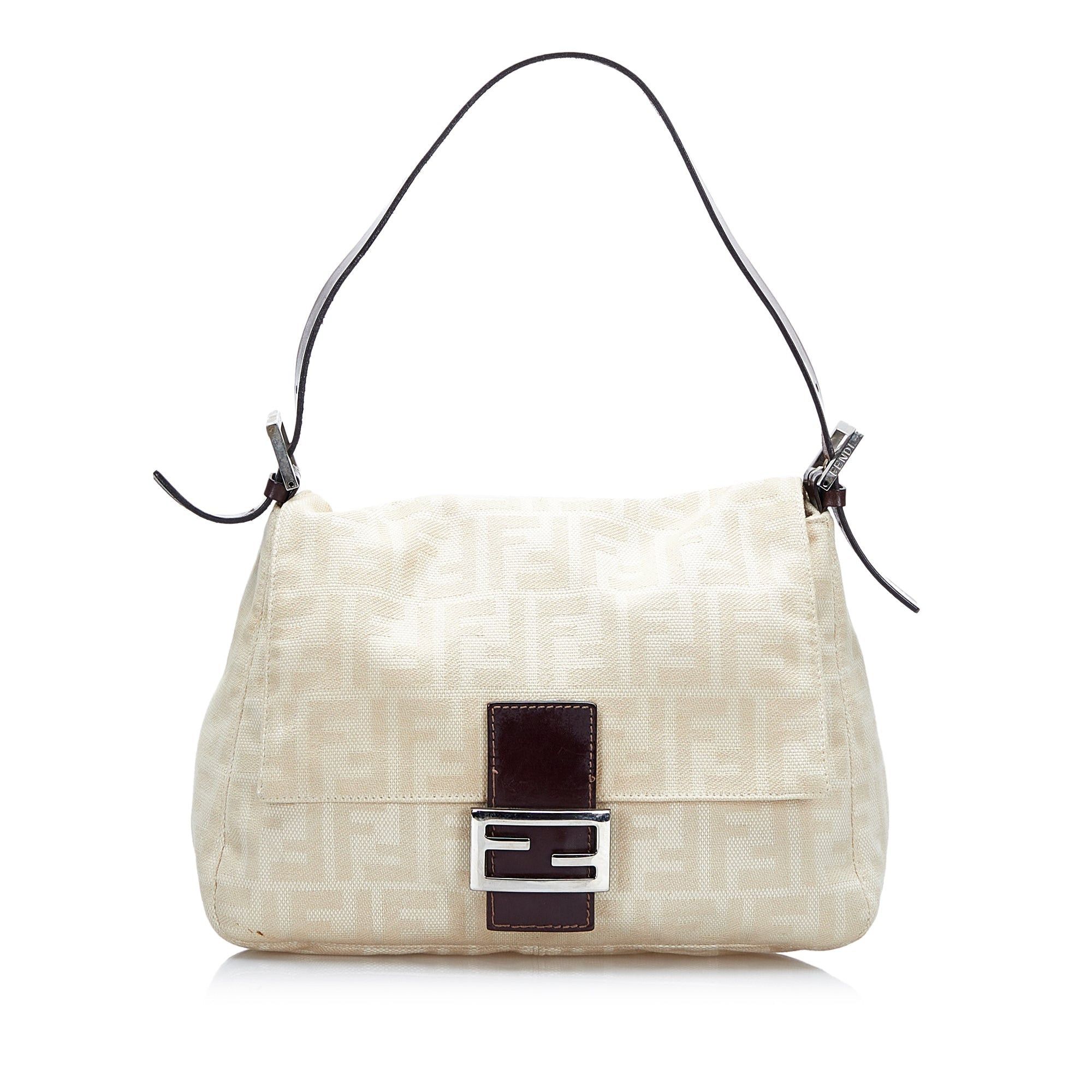 image of Fendi Zucca Mamma Forever Brown in White, Women's