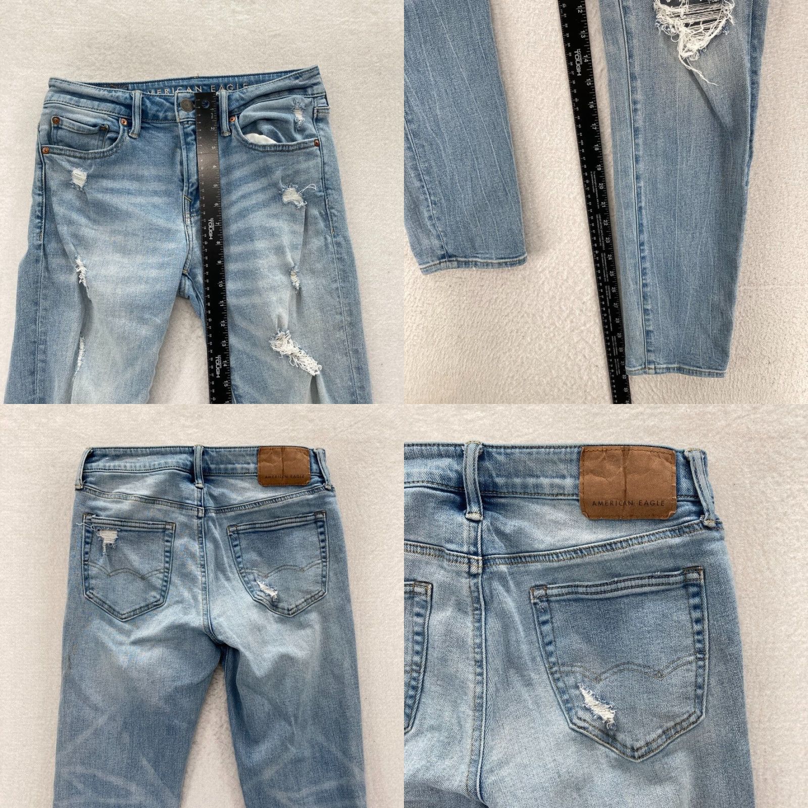 American Eagle Outfitters American Eagle Jeans Mens 30x32 Skinny Denim Blue 5-Pocket Cotton Spandex Slim Rise Low Regular Inseam 32 Pants Size US 30 / EU 46 - 8 Thumbnail
