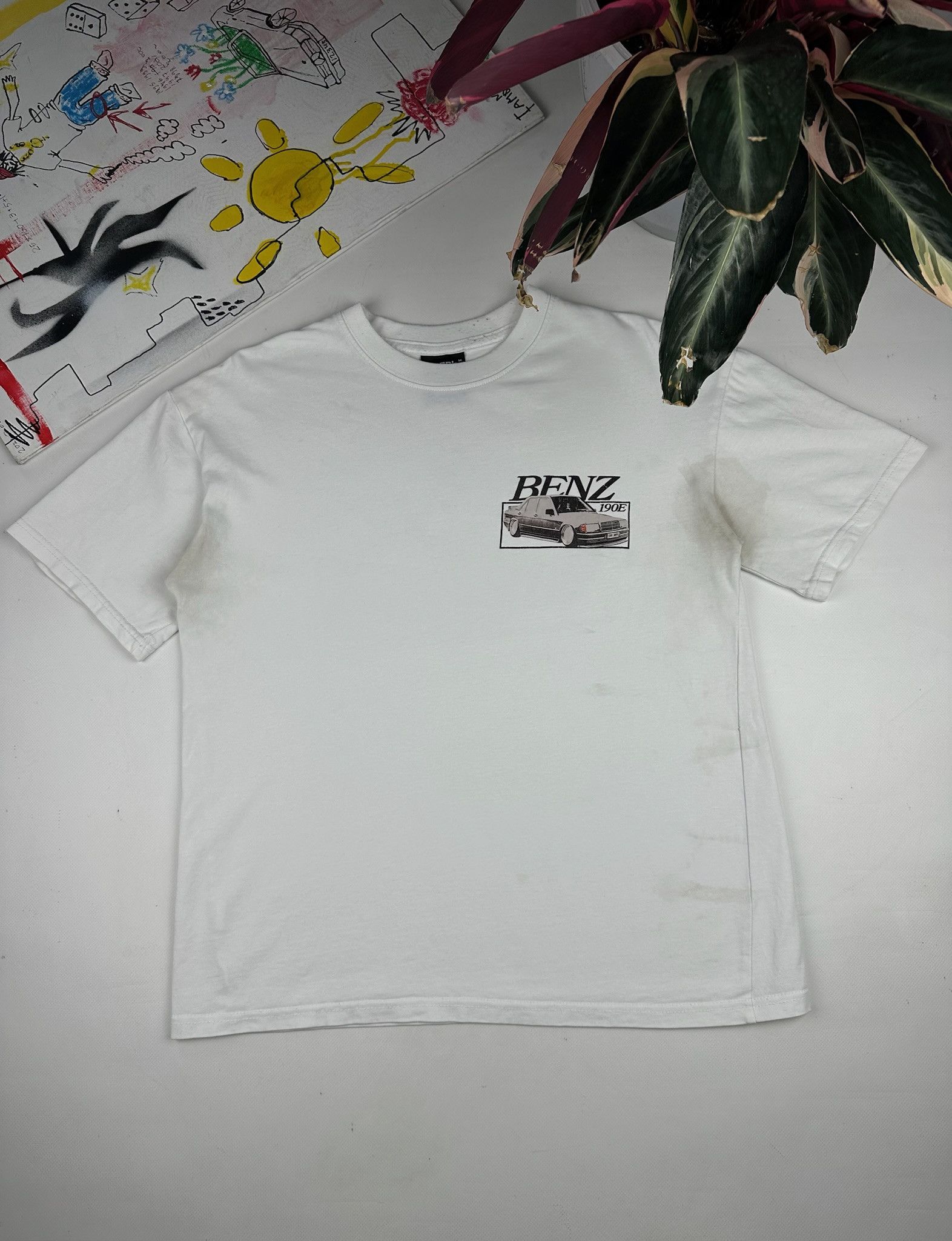 Vintage Y2K Mercedes Benz 190E Tee Size US M / EU 48-50 / 2 - 2 Thumbnail
