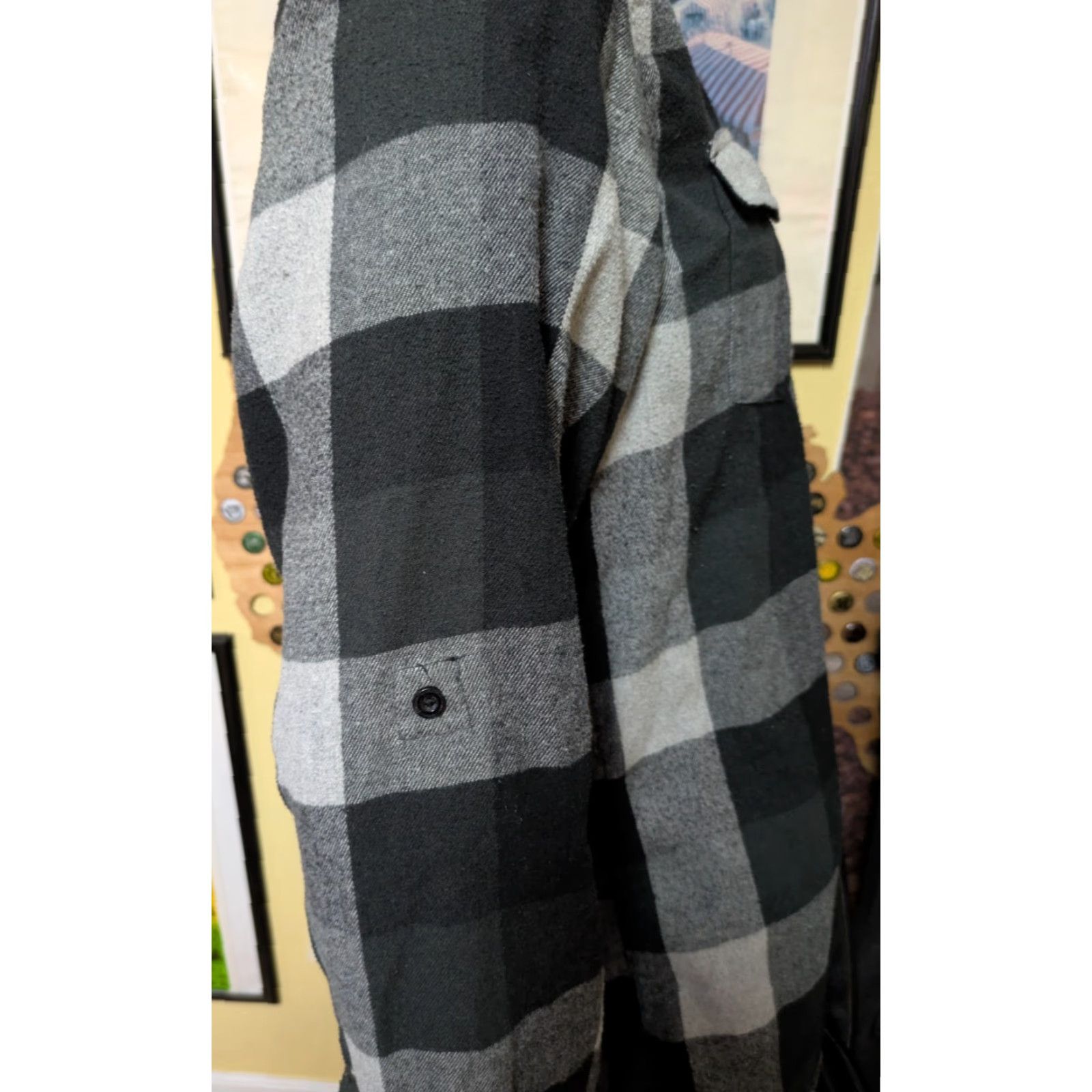 Burnside VINTAGE Burnside Shirt Button-Up Flannel Long Sleeve Men L Gray Cotton Blend Casual Beer Theme 80% Cotton 20% Polyester Burnside - wait, correction Size US L / EU 52-54 / 3 - 3 Thumbnail