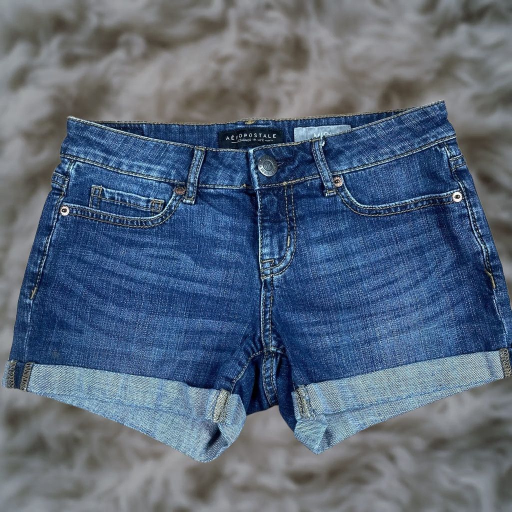 Aeropostale Aeropostale Shorts Denim Jeans Womens 0 Blue Flat Front Stretch Pockets Midi Size 25" / US 0 / IT 36 - 1 Thumbnail