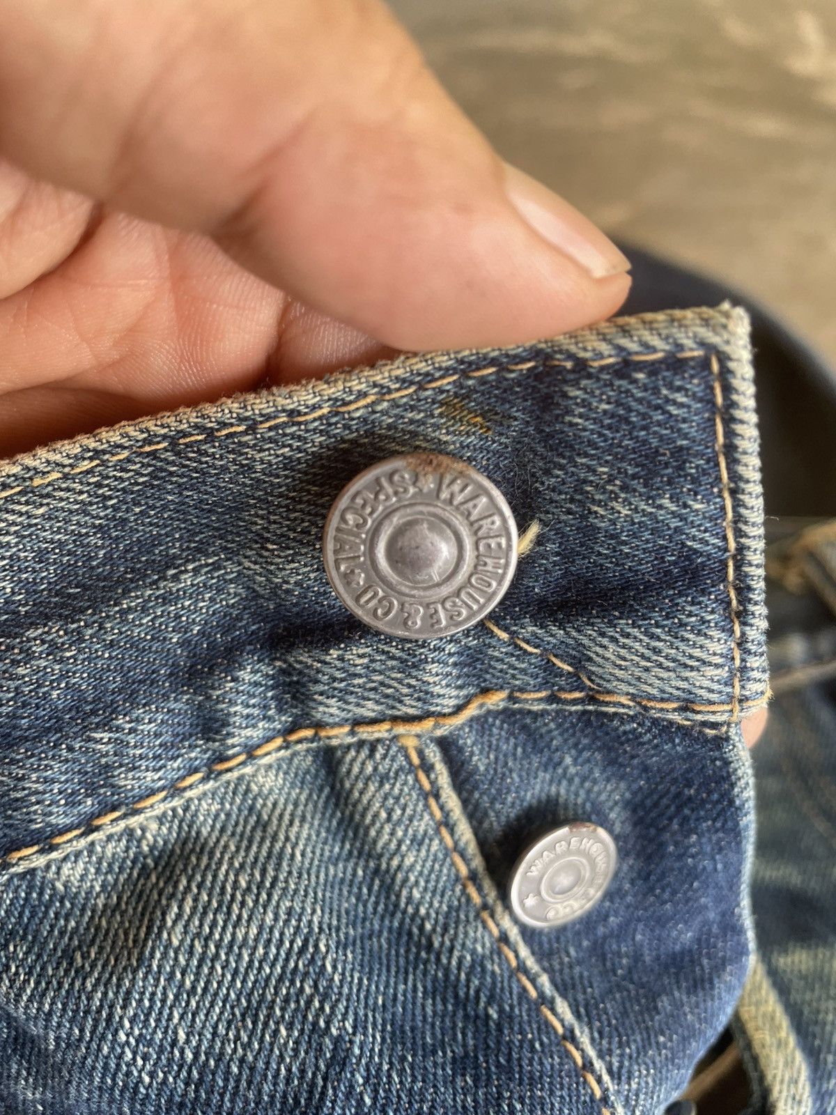 Warehouse & Co. Vintage Japanese Distressed Warehouse Denim Jeans Faded Wash Size US 32 / EU 48 - 13 Thumbnail