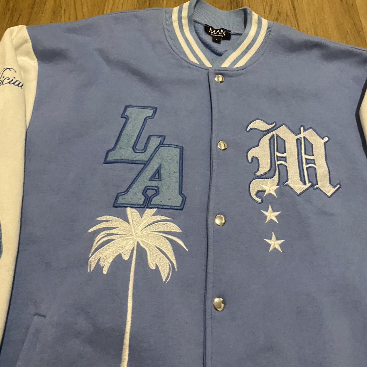 Other Blue and white LA Ripped Varsity Jacket #Varsity Size US L / EU 52-54 / 3 - 3 Thumbnail