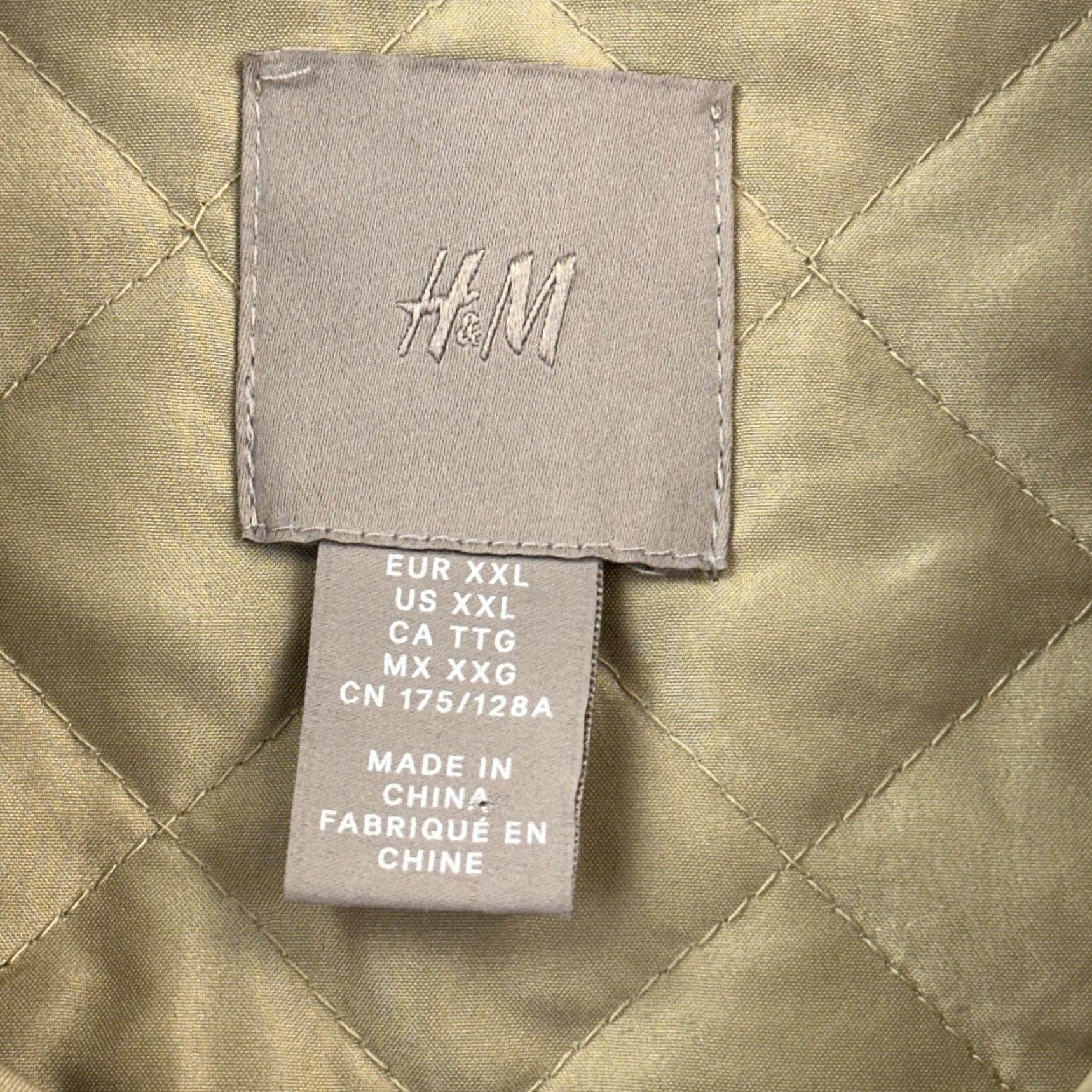 H&M H&M Quilted Jacket Women's 2XL Beige Sleeveless Snap Front Knee Length Shacket Womens Size XXL / US 16-18 / IT 52-54 - 3 Thumbnail