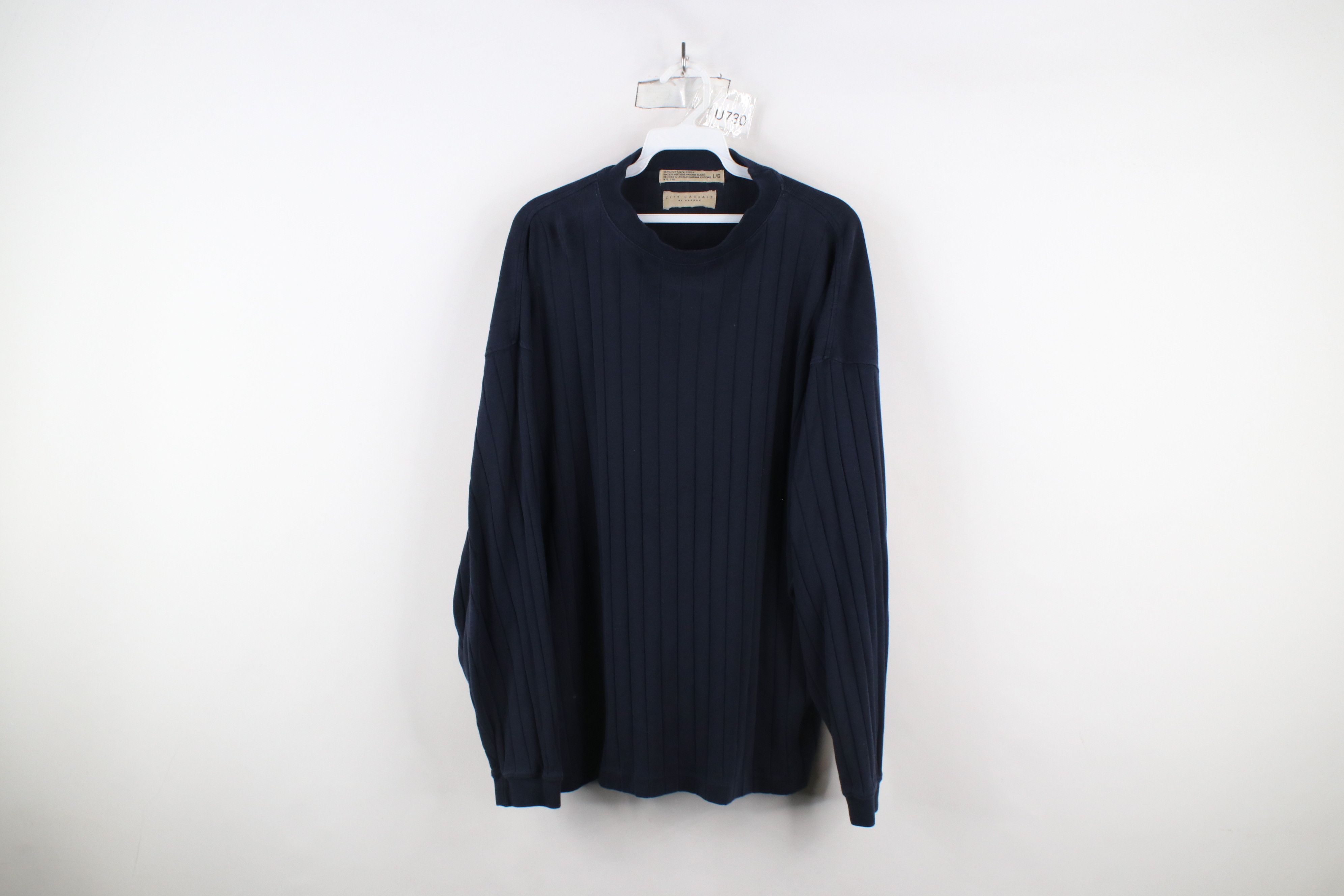 Vintage Vintage 90s Streetwear Ribbed Knit Long Sleeve T-Shirt USA Size US L / EU 52-54 / 3 - 1 Thumbnail