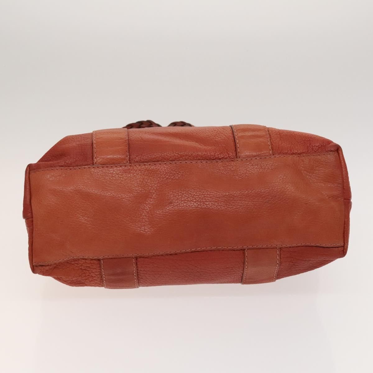 Gucci GUCCI Bamboo Tote Bag Leather Orange Gold Size ONE SIZE - 9 Thumbnail