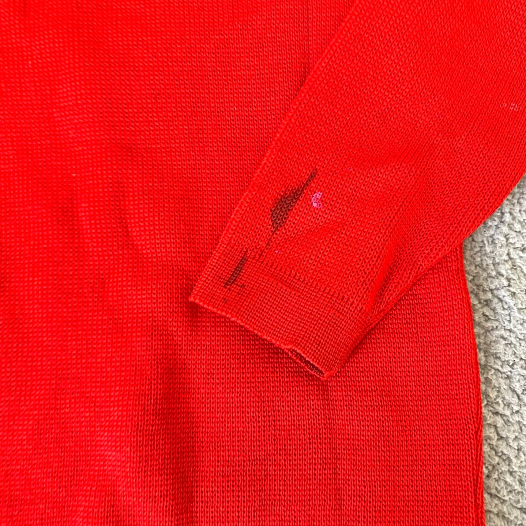 Sears VINTAGE Sears Sweater Mens XL Red Wool Knit Crew Neck Pullover Golf Athletic 100% Size US XL / EU 56 / 4 - 2 Thumbnail
