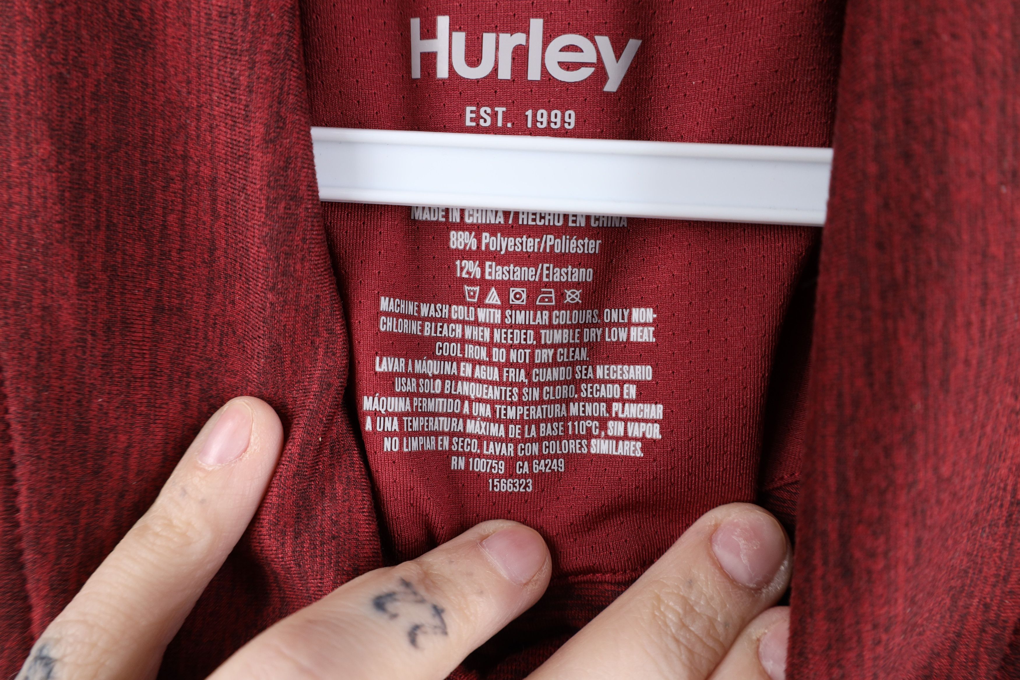 Hurley Y2K Hurley Surfing Knit Short Sleeve Golf Polo Shirt Red Size US L / EU 52-54 / 3 - 7 Thumbnail