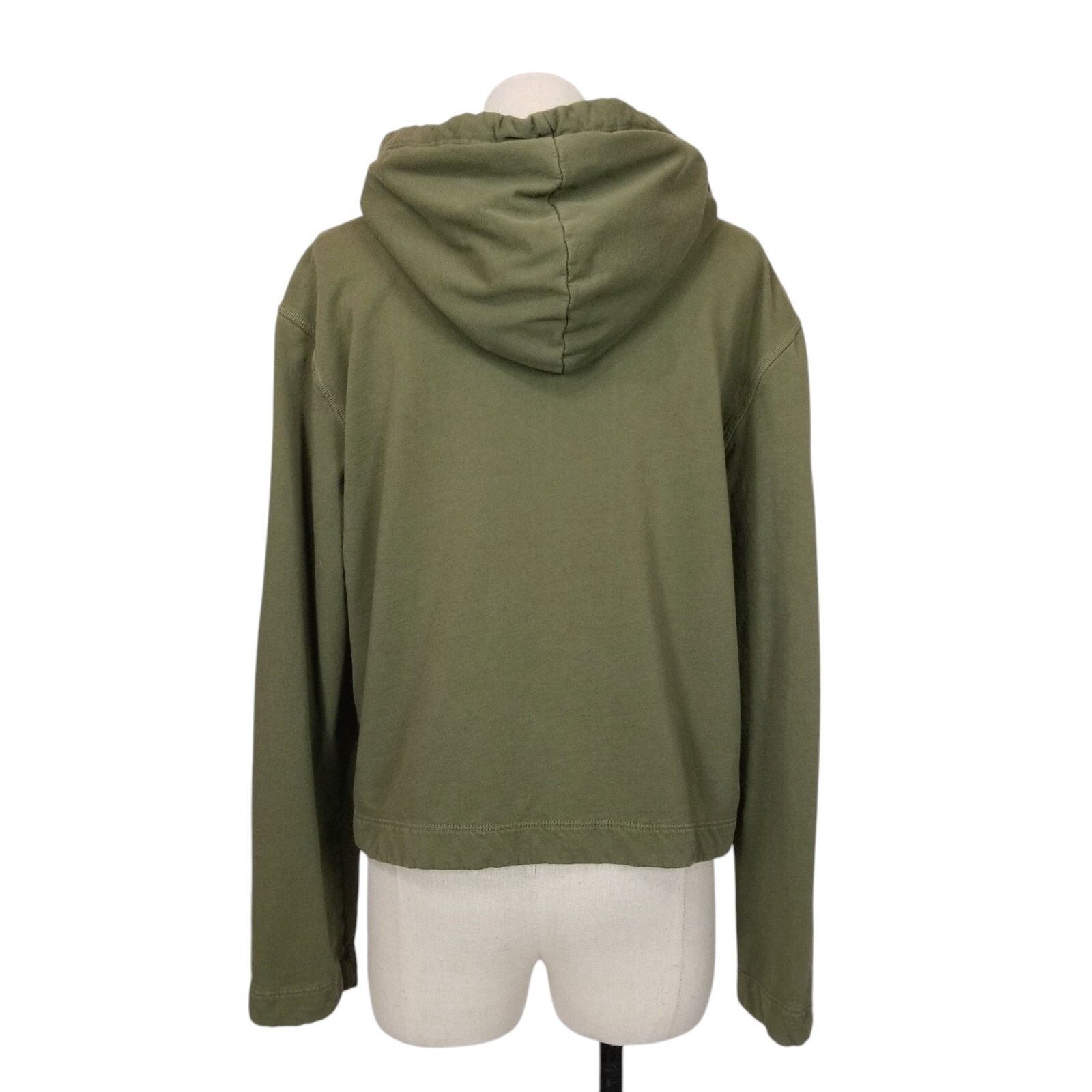 Other Raquel Allegra Crop Hoodie Army Green Sz Small Size S / US 4 / IT 40 - 3 Thumbnail