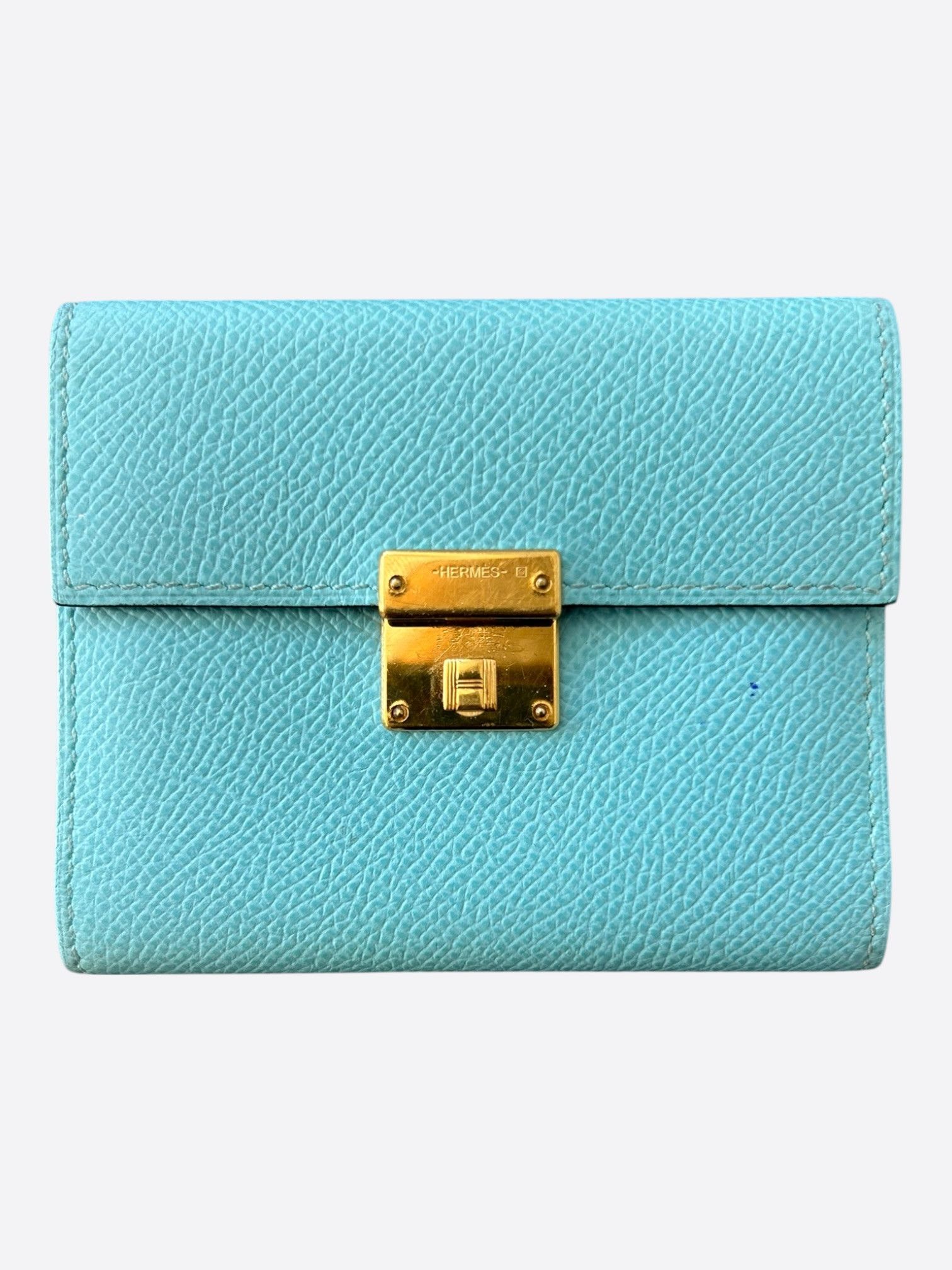 Hermes Hermes Blue Epsom & Palladium Hardware Mini Clic Card Holder Size ONE SIZE - 1 Thumbnail